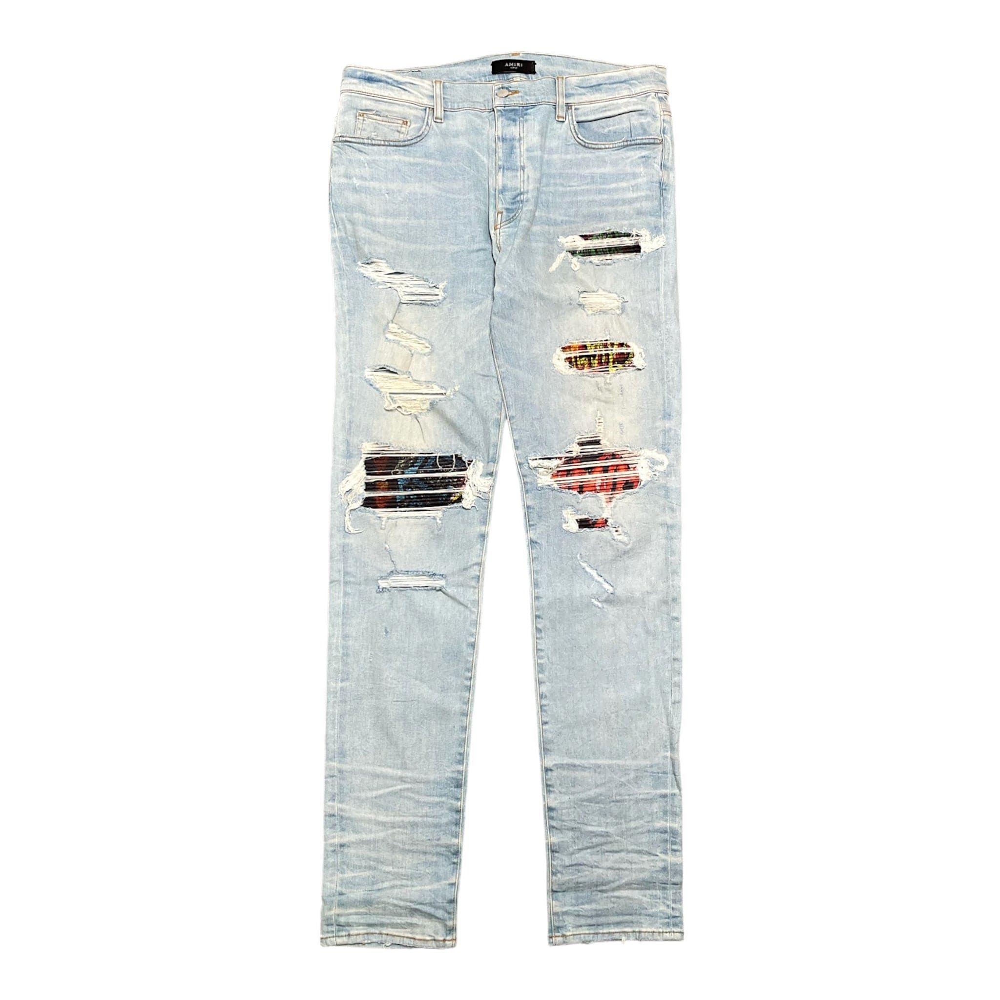 Amiri Amiri MX1 Vintage Tee Animation Patch Jeans Light Crafted In Size US 38 / EU 54 - 1 Thumbnail