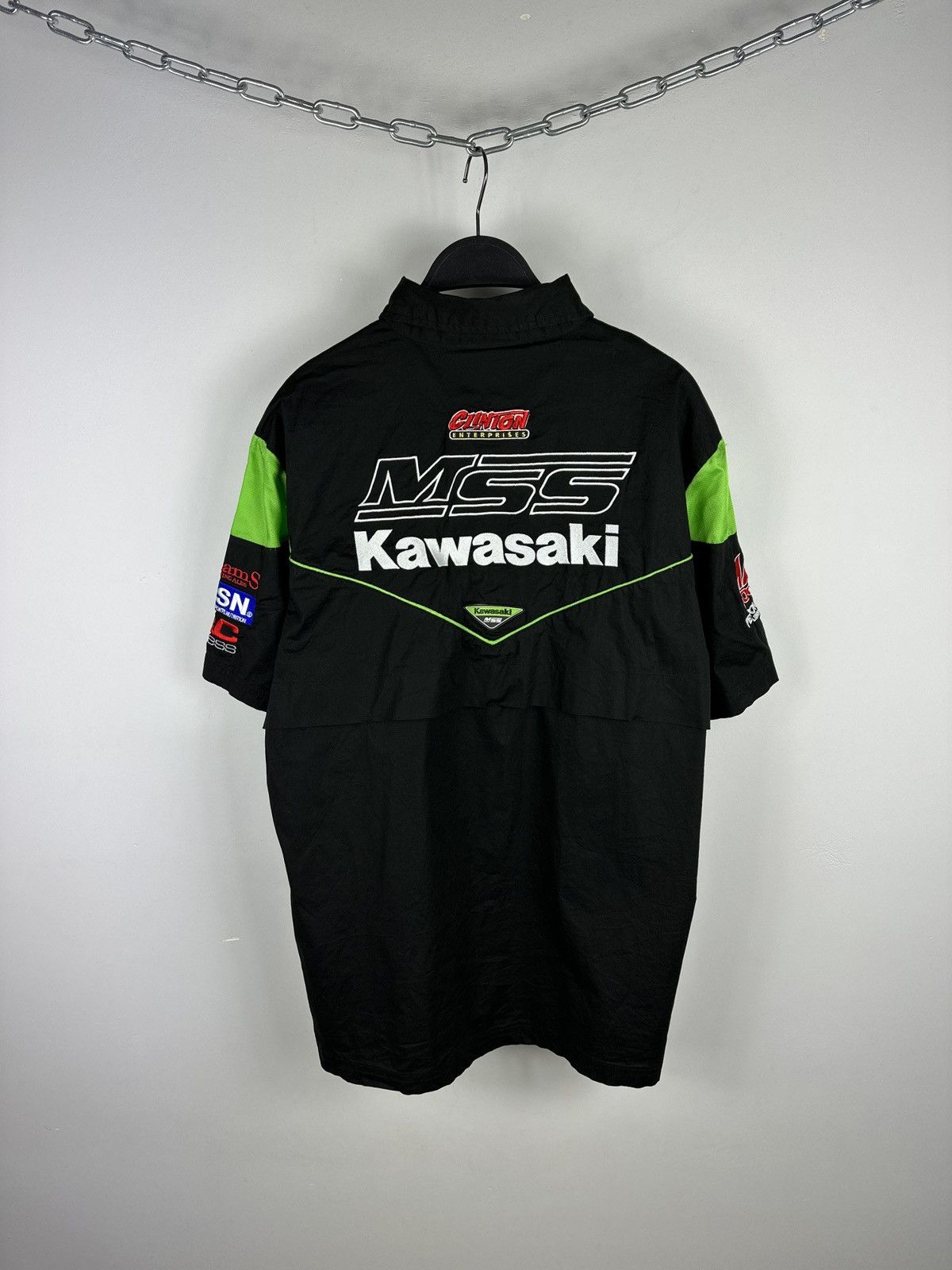 Vintage Vintage Kawasaki MSS Racing Moto Shirt Size US M / EU 48-50 / 2 - 1 Thumbnail