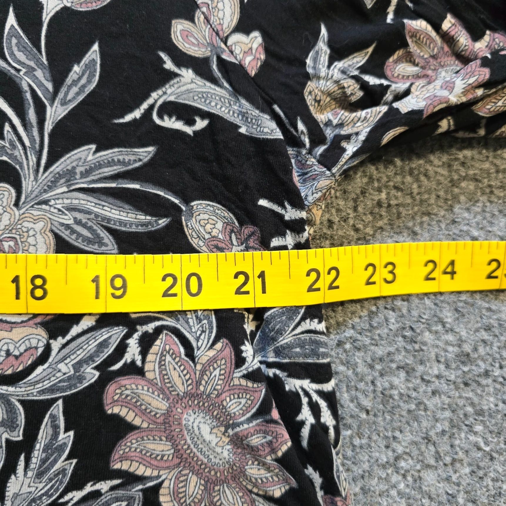 Lucky Brand Lucky Brand Top Blouse 1X Women Black Peasant Floral V Neck 3/4 Sleeve Boho Casual Shirt Size XL / US 12-14 / IT 48-50 - 5 Thumbnail