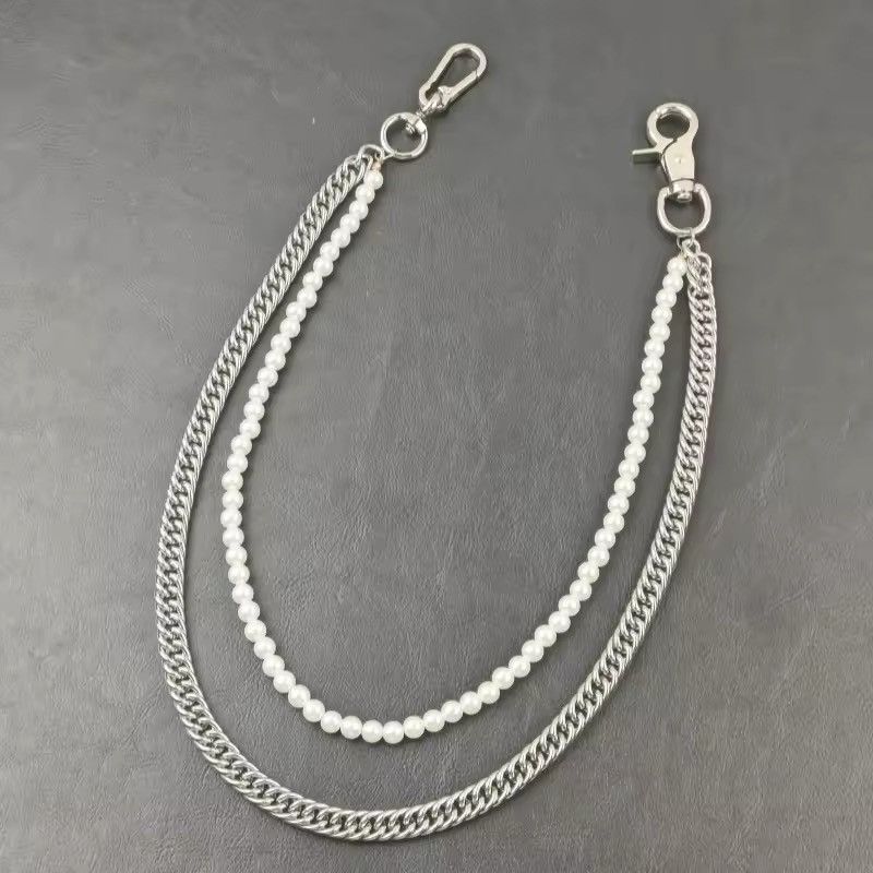Vintage Steel and Pearl Waist Keychain Size ONE SIZE - 4 Thumbnail
