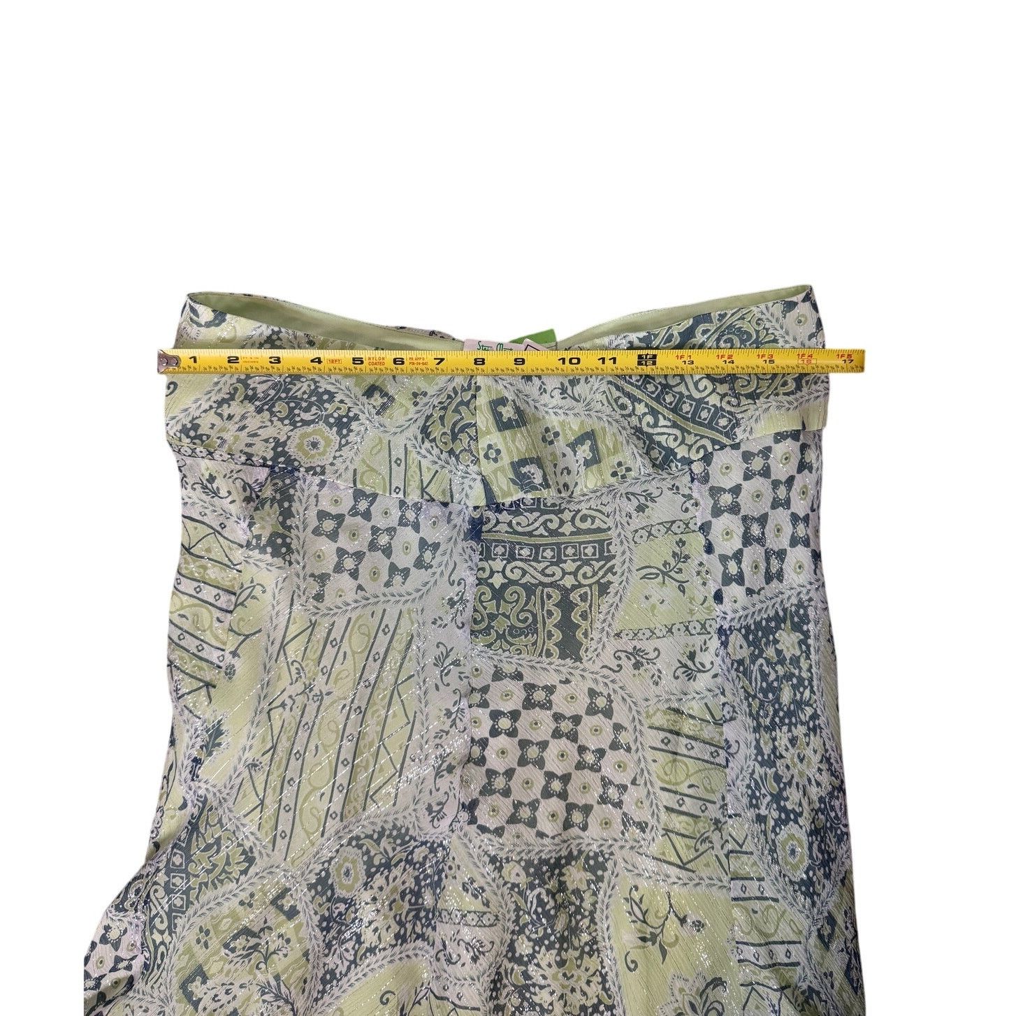 Bob Mackie Vintage Y2K Bob Mackie Green & Blue Silk Skirt Womens 12 NWT Size 34" / US 12 / IT 48 - 5 Thumbnail