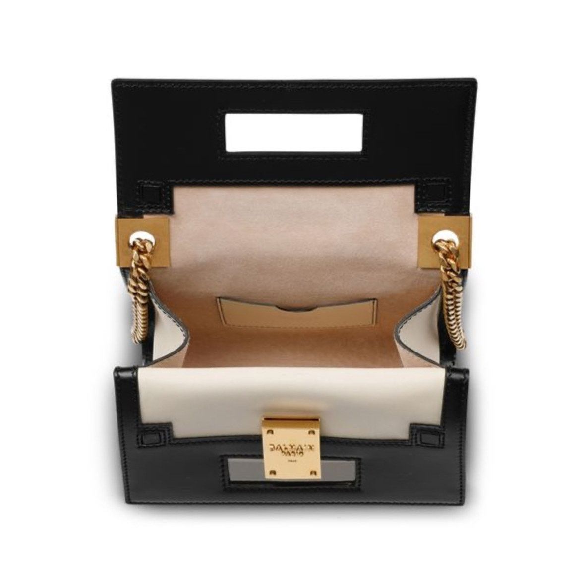 Balmain NWT BALMAIN 1945 Heritage Black White Bag Gold Chain $3450 Size ONE SIZE - 6 Thumbnail