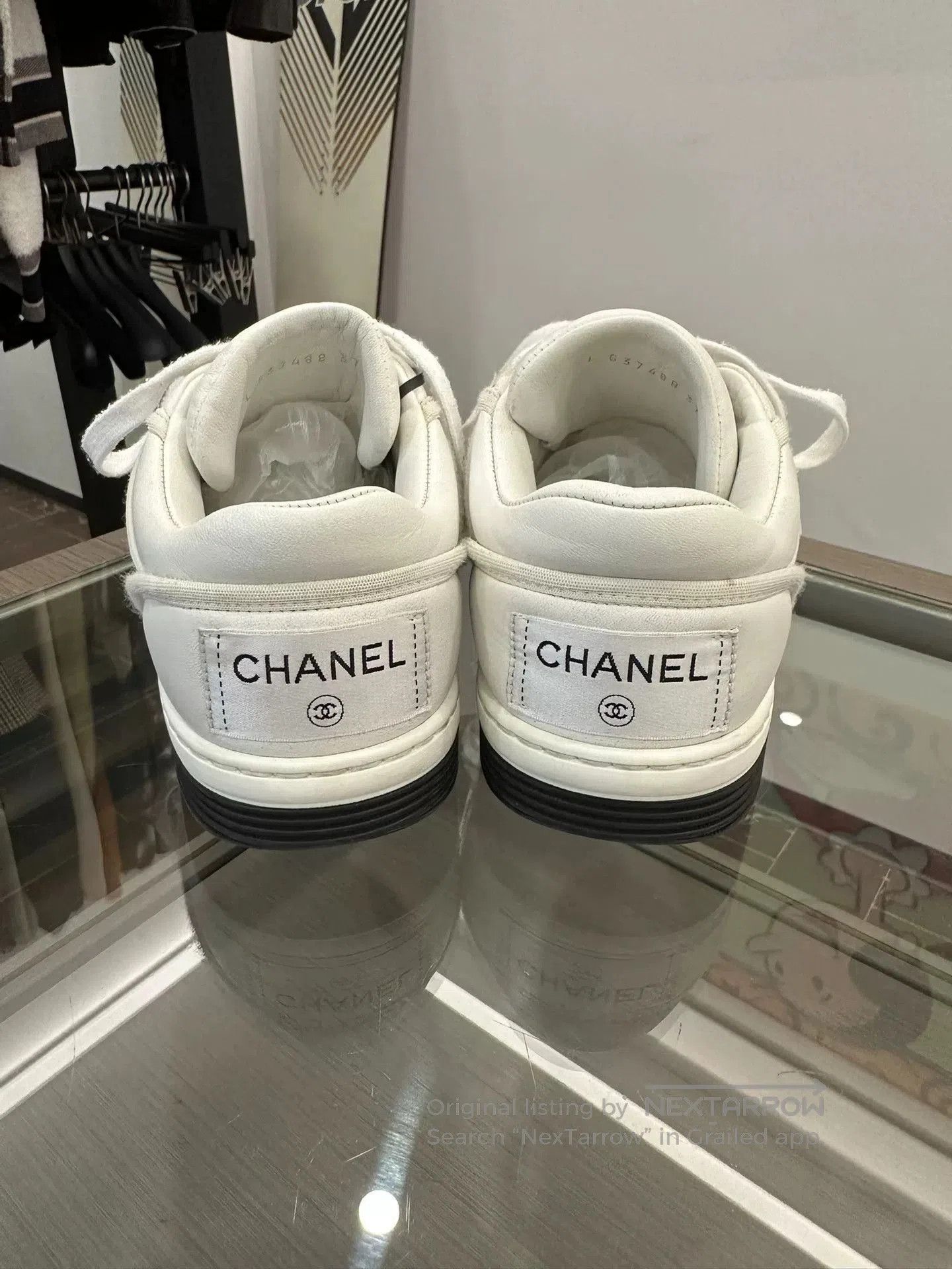 Chanel Chanel White Double C Logo Sneakers. Size US 6 / IT 36 - 5 Thumbnail