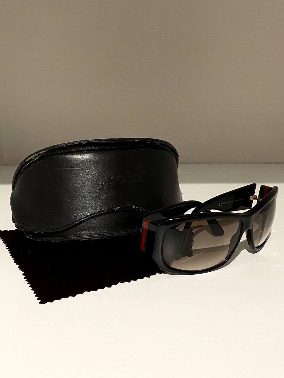 Gucci Gucci GG Logo Web Rectangular Retro Oversized Sunglasses Y2K Size ONE SIZE - 10 Thumbnail