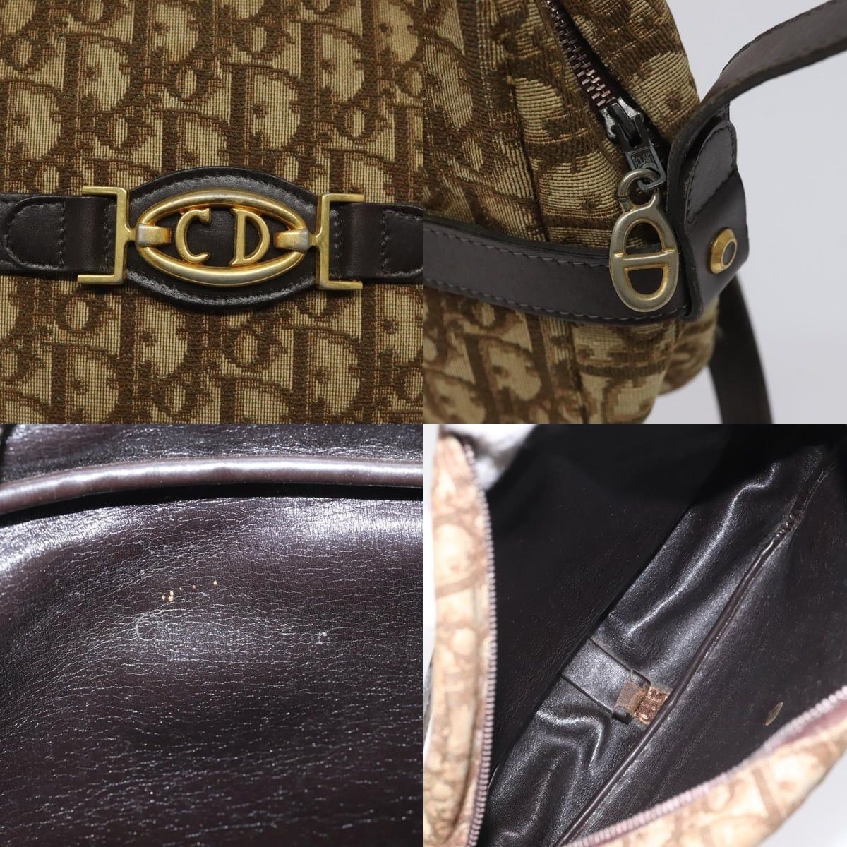 Dior DIOR Trotter Canvas Shoulder Bag Brown Size ONE SIZE - 11 Thumbnail