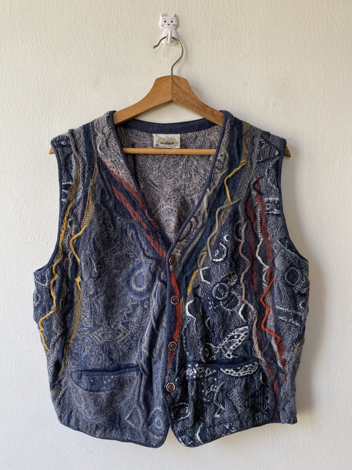 image of Coogi x The Australian Outback Collection Vintage Aklanda Australia Made Pure Wool Vests (Size Larg