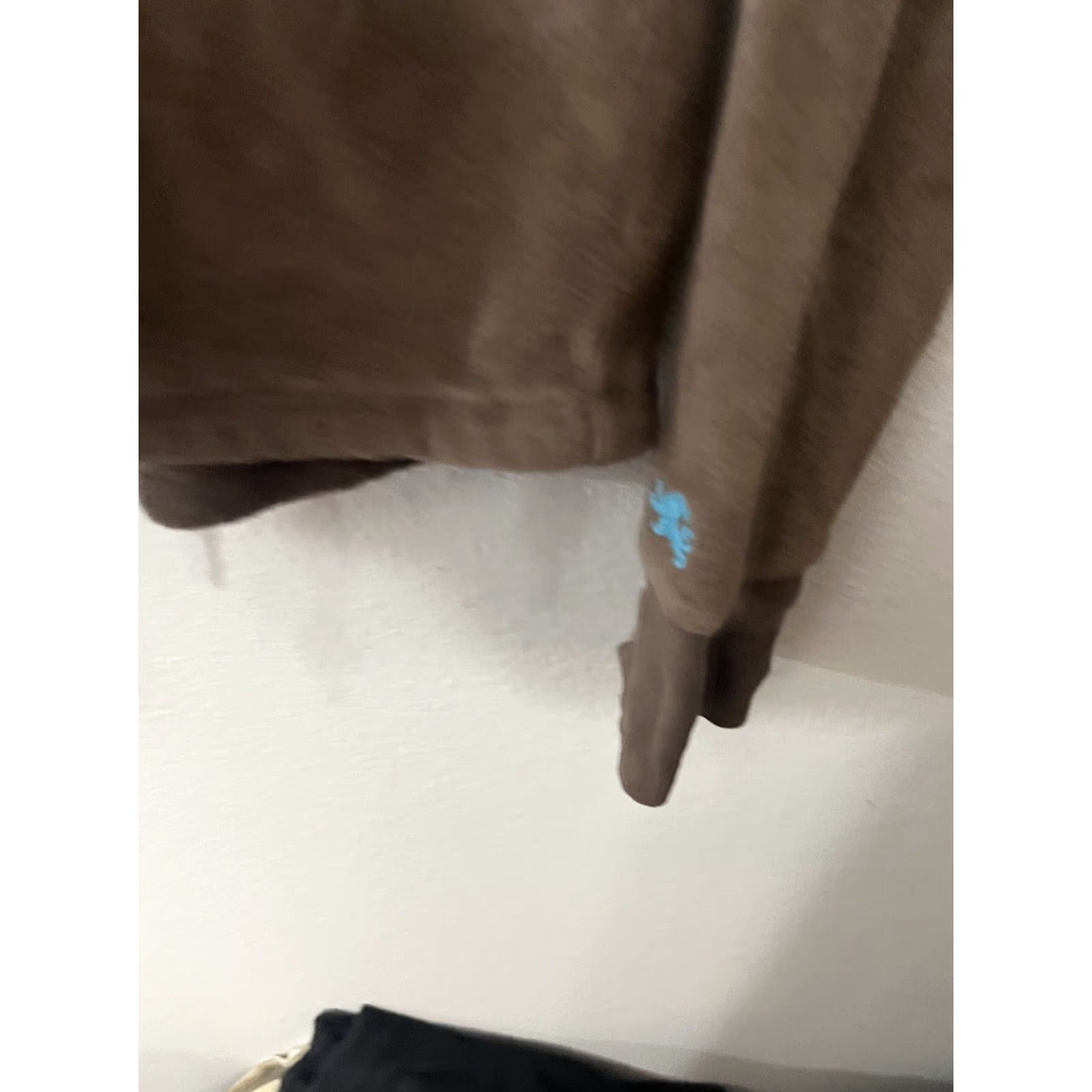 Express Express Women's Brown Velour Zip Up Hoodie Jacket S Adult Small Regular Velour Hoodie Pockets Retro Y2K, 90s Theme, Brown, Size S Womens Size S / US 4 / IT 40 - 3 Thumbnail