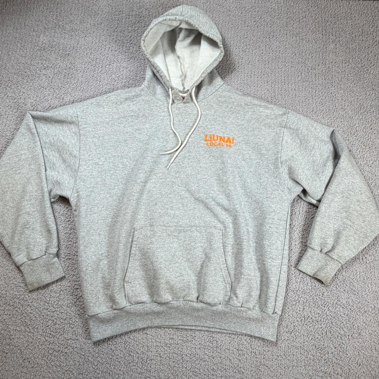 Other Vintage LiUNA Local 55 Laborers Mens XL Grey Hoodie Made USA Size US XL / EU 56 / 4 - 1 Thumbnail
