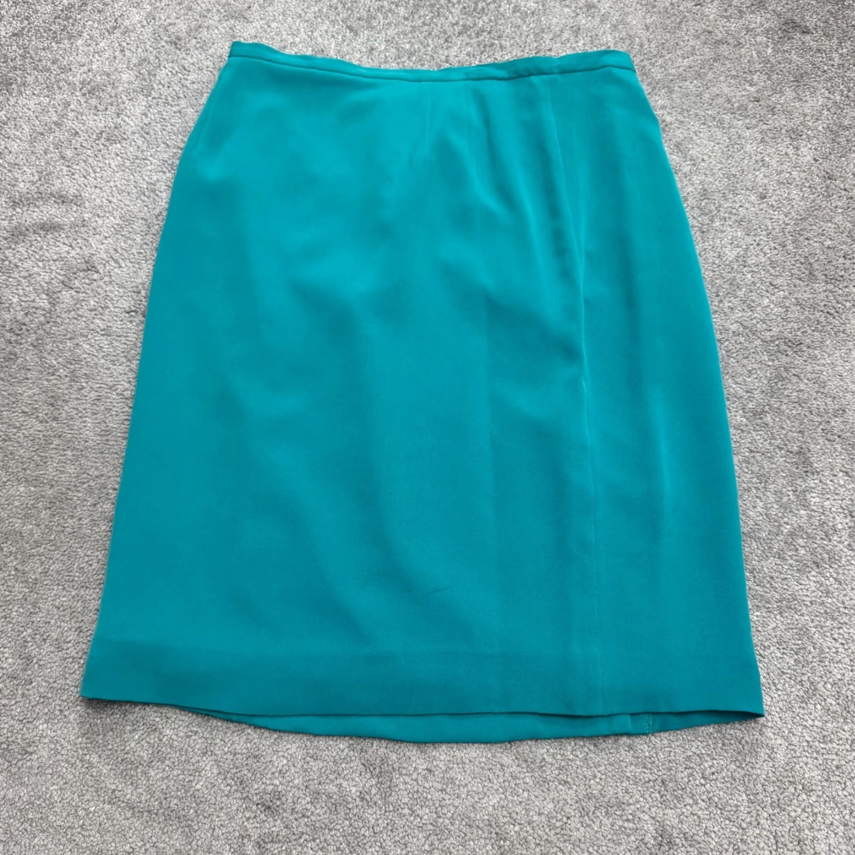 Vintage VINTAGE Travis Ayers 2-Piece Suit Set Jacket & Pencil Skirt Teal 14 Women’s 90s Classic Size 36" / US 14 / IT 50 - 4 Thumbnail
