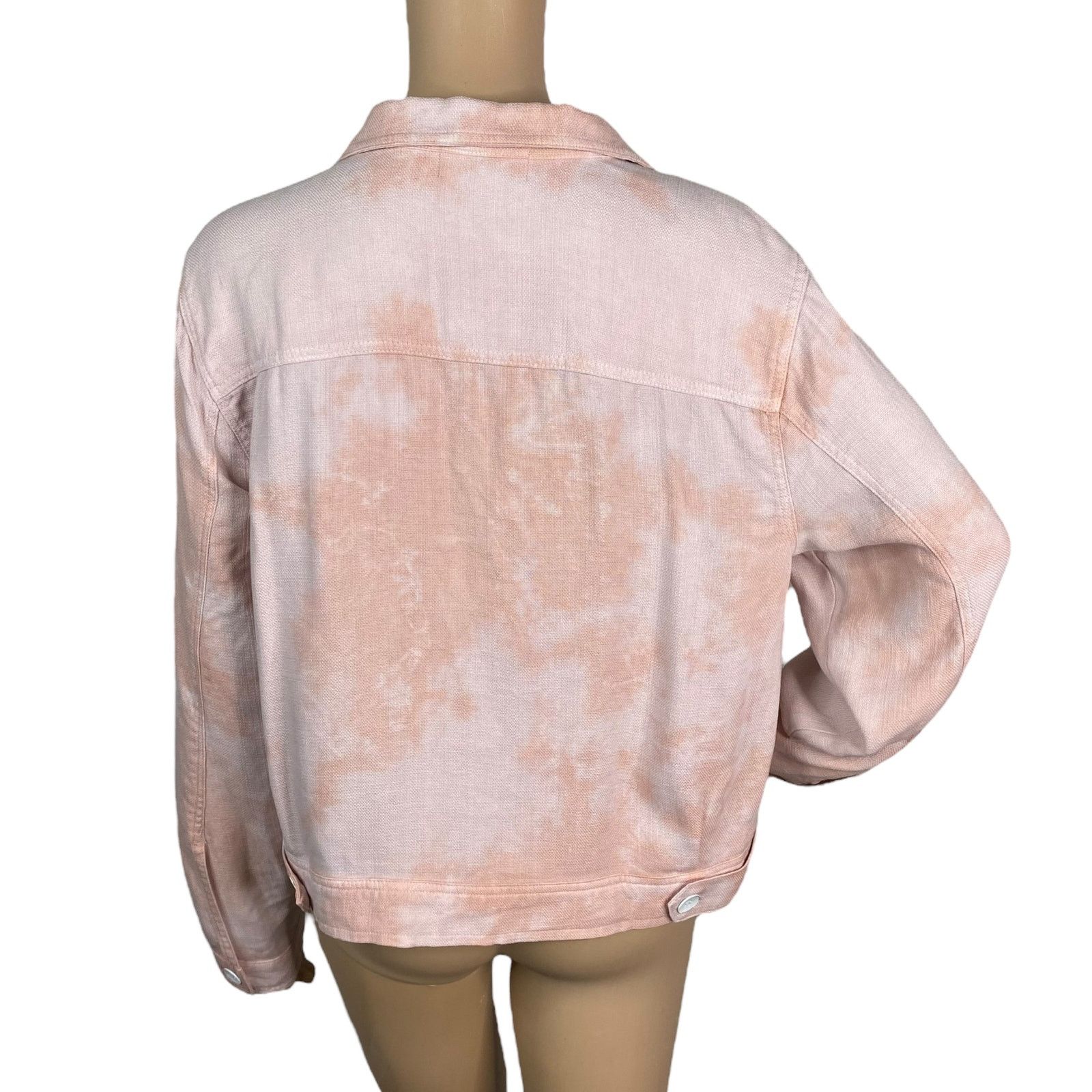 Bella Dahl Bella Dahl Pink Tie Dye Button Up Tencel Jacket Coat SZ L Size L / US 10 / IT 46 - 5 Thumbnail