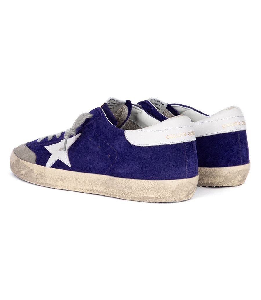 Golden Goose o1bcso1str0126 Distressed Leather Sneaker in Blue Size US 8 / EU 41 - 3 Thumbnail