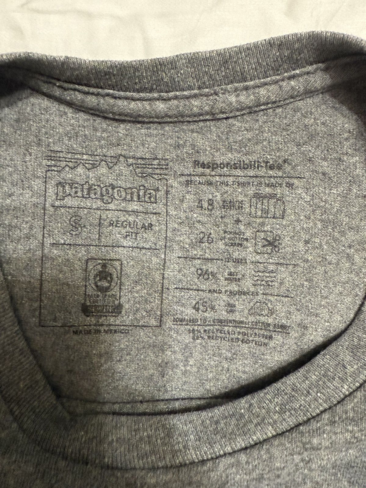 Patagonia Patagonia Resbinsibili-tee Grey Pocket Tshirt Size S Size US S / EU 44-46 / 1 - 4 Thumbnail