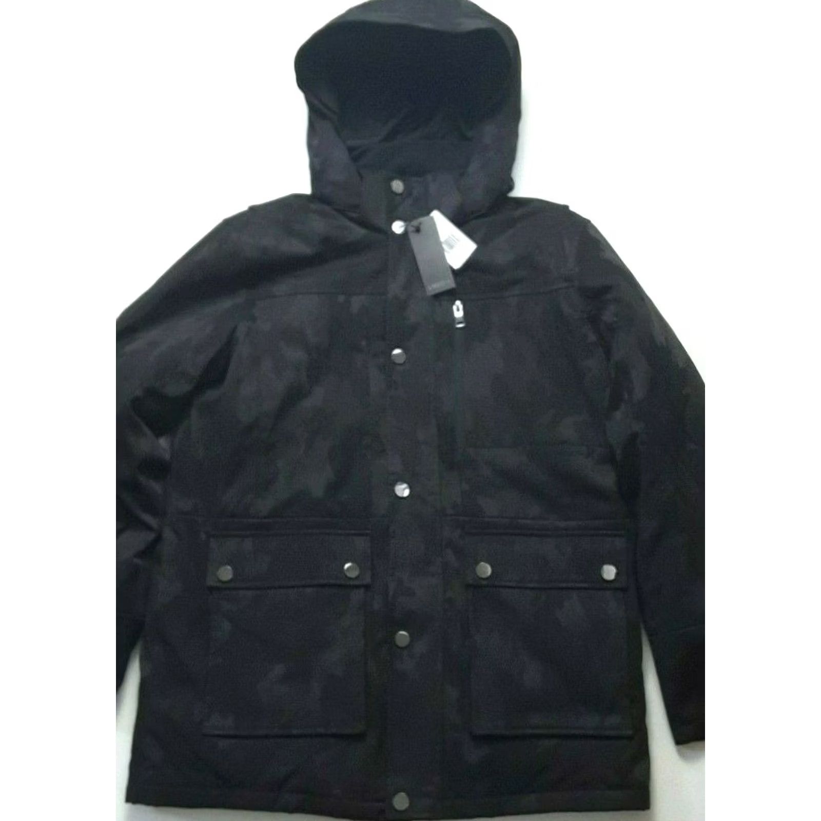 AMO Camo Coat Jacquard Camo Army Field Jacket Multi-Color Black Size M Men Winter Coat Regular Chest 44" Size US M / EU 48-50 / 2 - 3 Thumbnail