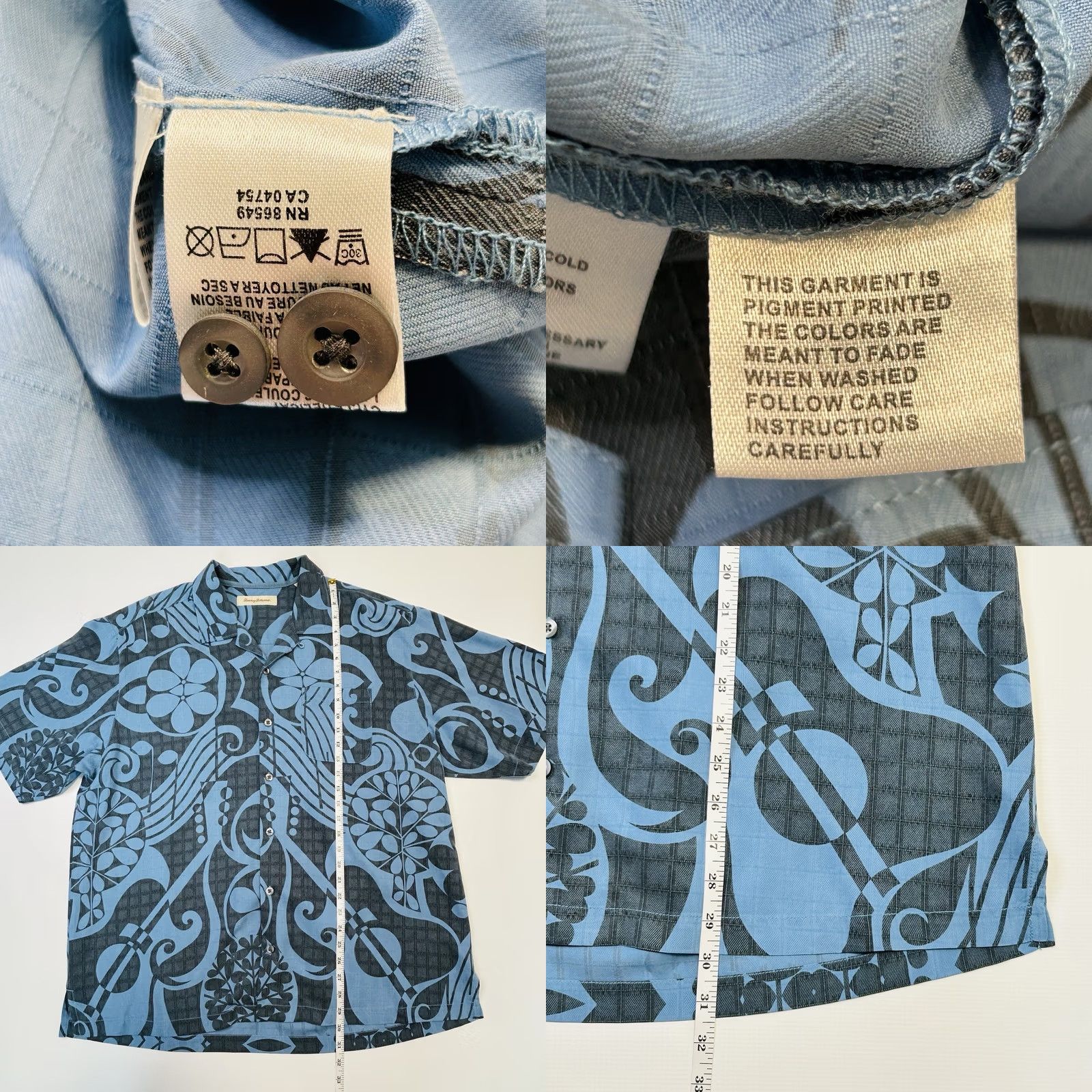 Tommy Bahama VINTAGE? No. Tommy Bahama Shirt Mens XL Blue Floral Print Silk Hawaiian Camp Loop Collar Shirt Men XL Blue Floral Silk Hawaiian Camp Loop Collar Size US XL / EU 56 / 4 - 8 Thumbnail