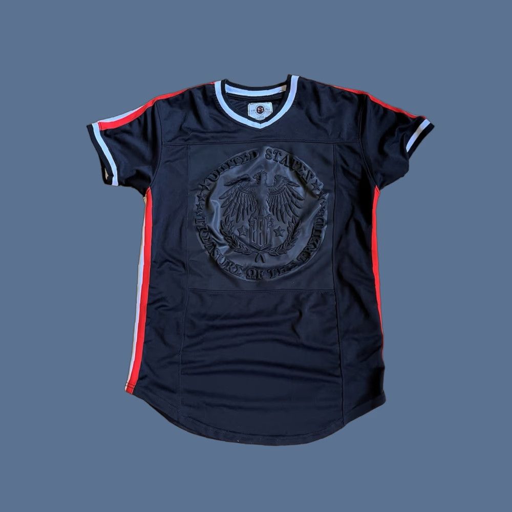 Vintage Bleeker & Mercer United States Treasure Of The Trend Shirt Men’s Large Black 3D Shirt Mens L Black USA Hip Hop Graphic Print Crew Neck Short Sleeve Size US L / EU 52-54 / 3 - 1 Thumbnail