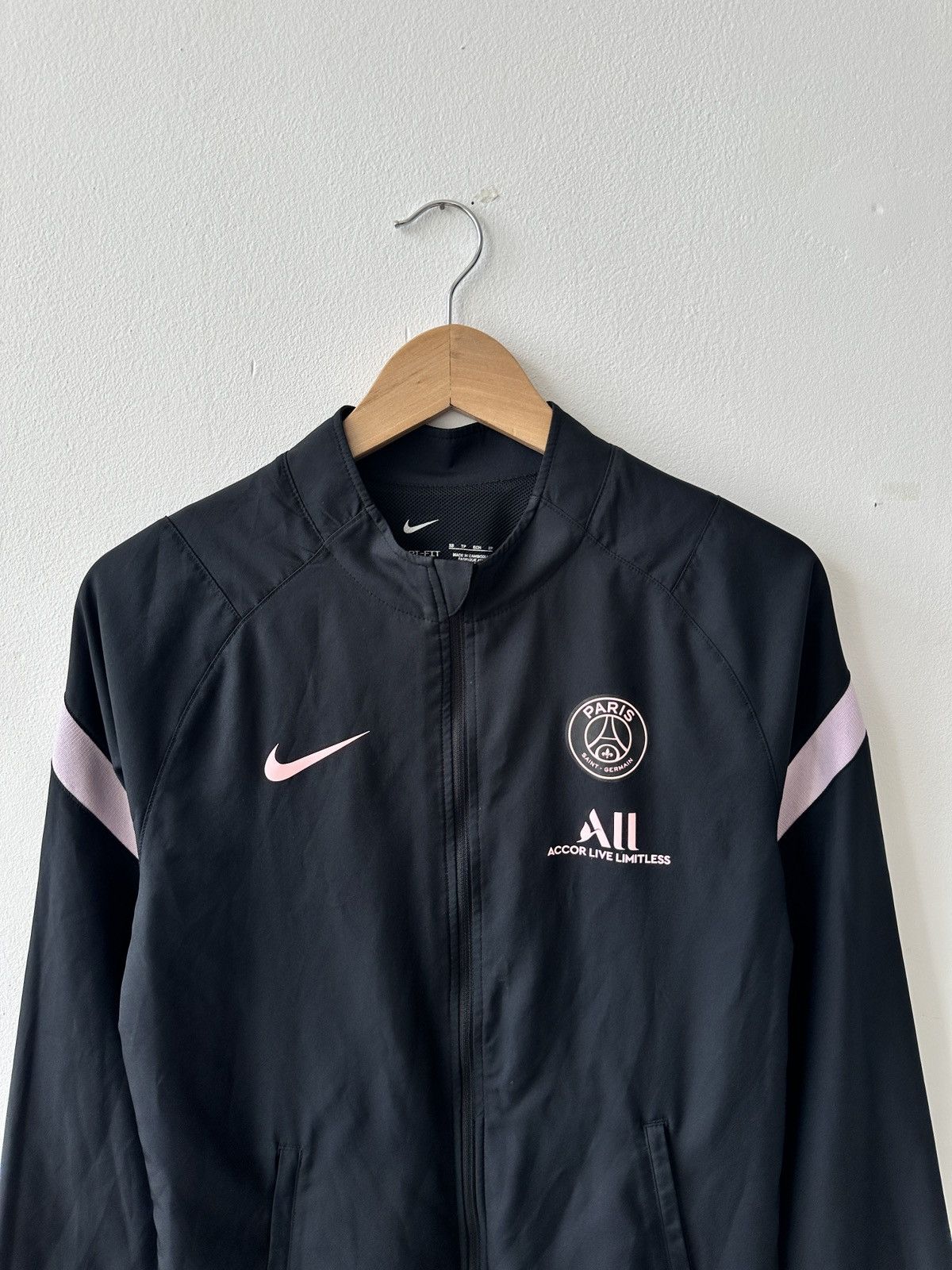 Nike Nike PSG Full Zip Windbreaker Track Top Black Pink Size XS Size US XS / EU 42 / 0 - 4 Thumbnail