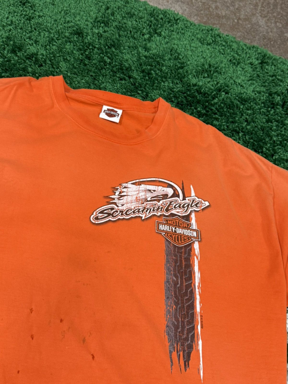 Harley Davidson Harley Davidson Orange Chrome Screaming Eagle Tee 3XL XXXL Size US XXL / EU 58 / 5 - 3 Thumbnail