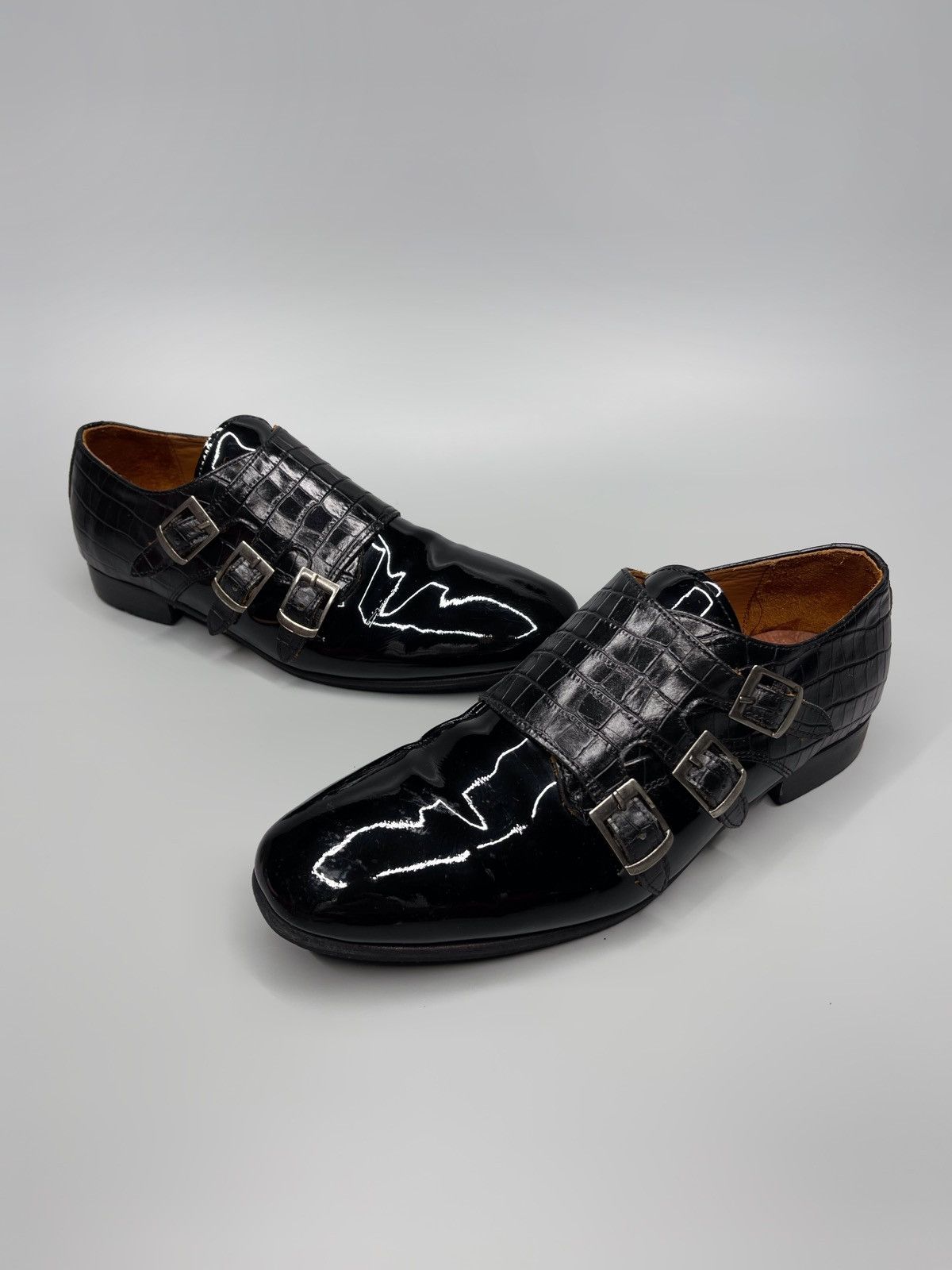 Santoni Santoni Triple Monk Strap Shoes Double Monk Strap Size US 6 / IT 36 - 5 Thumbnail