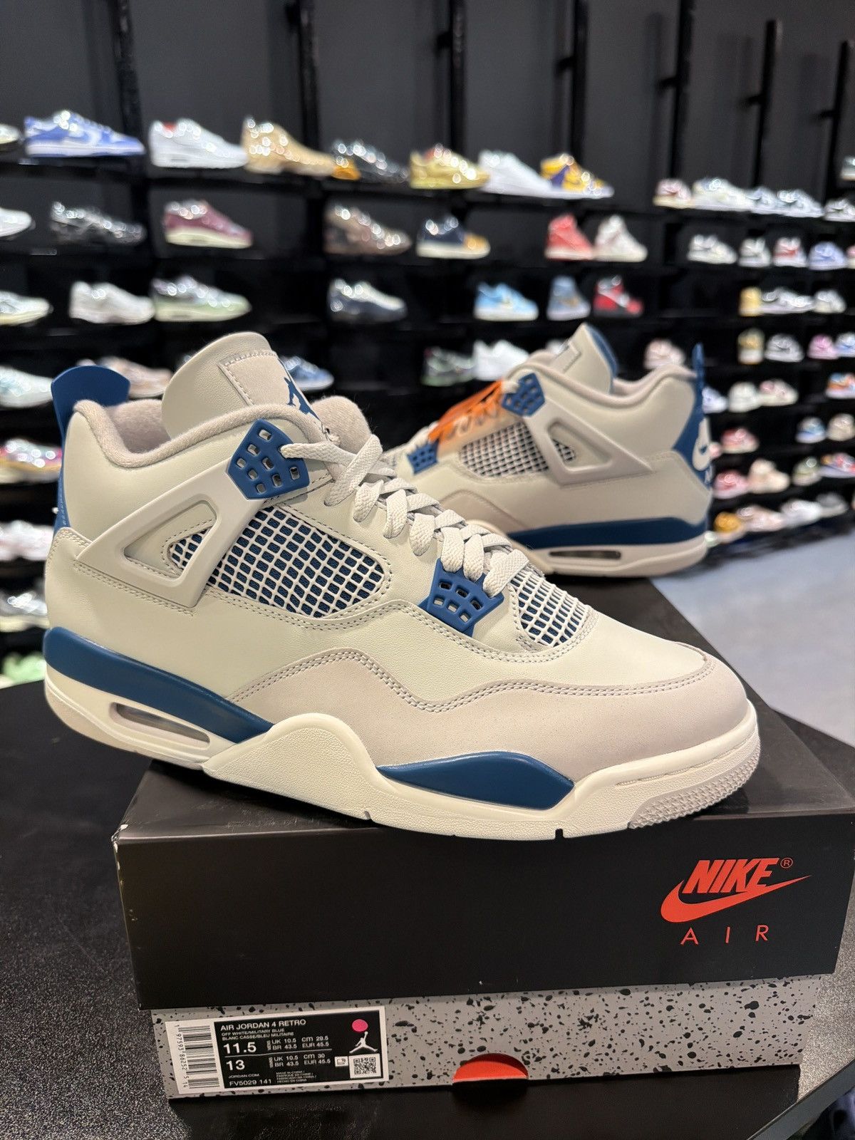Jordan Brand Jordan 4 Military Blue Size-11.5 Brand New Quick Shipping Size US 11.5 / EU 44-45 - 1 Thumbnail