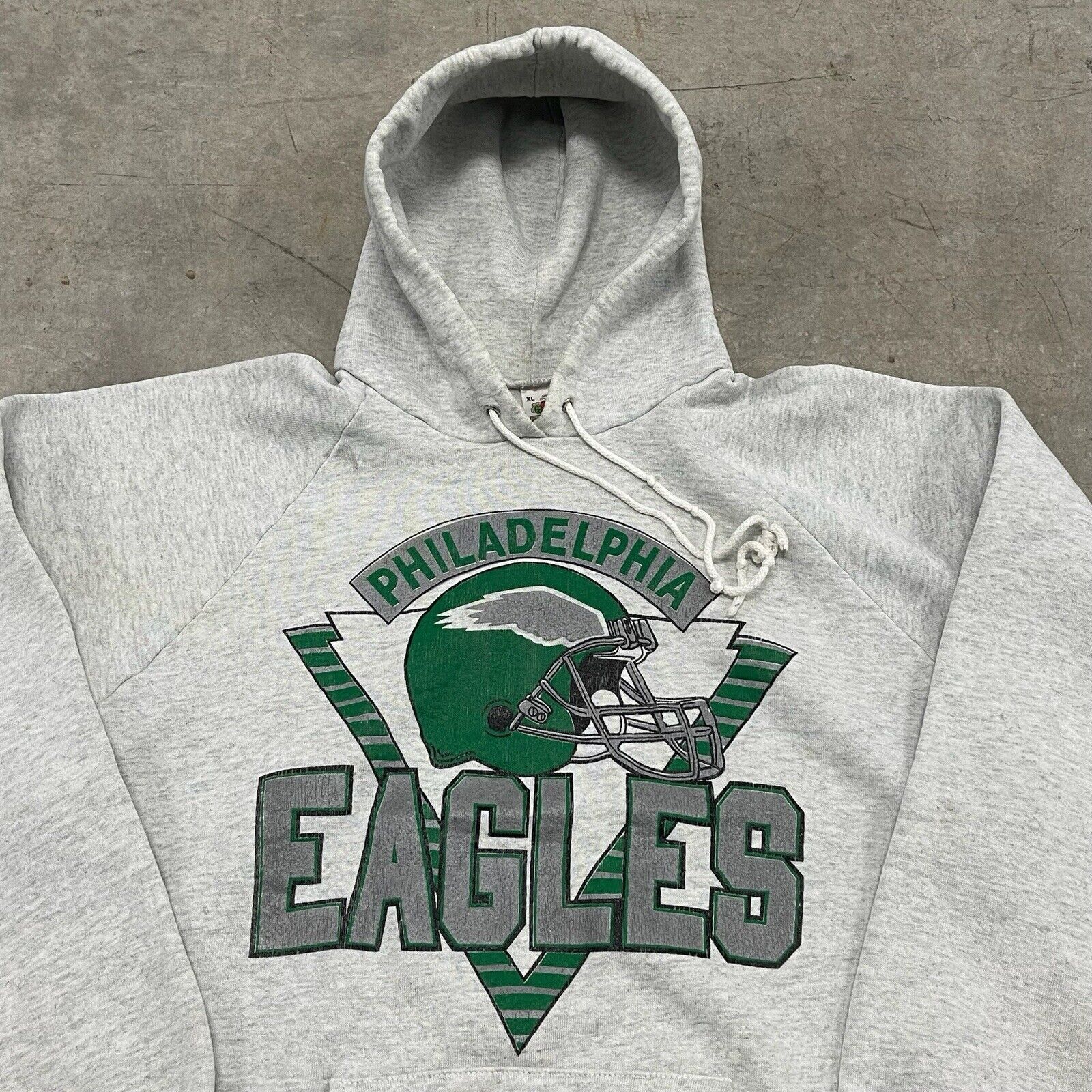 Fruit Of The Loom × NFL × Vintage Vintage 80s Philadelphia Eagles Hoodie Sweatshirt Size XL Size US XL / EU 56 / 4 - 2 Thumbnail