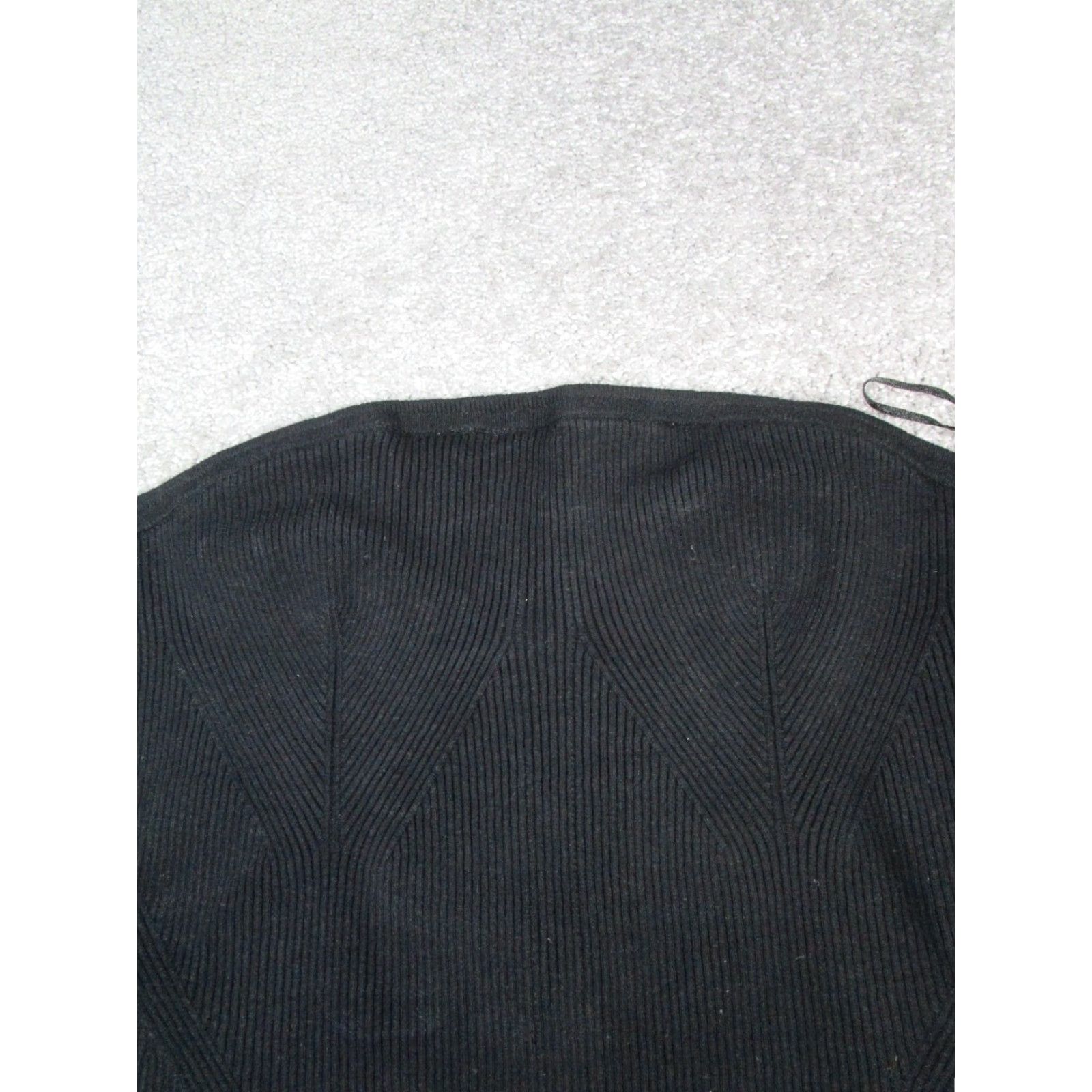Vintage Maeve Top Womens Large Black Ribbed Knit Blouse Shirt Viscose Knit Boat Neck Sleeveless Pullover Regular Women Size L / US 10 / IT 46 - 2 Thumbnail
