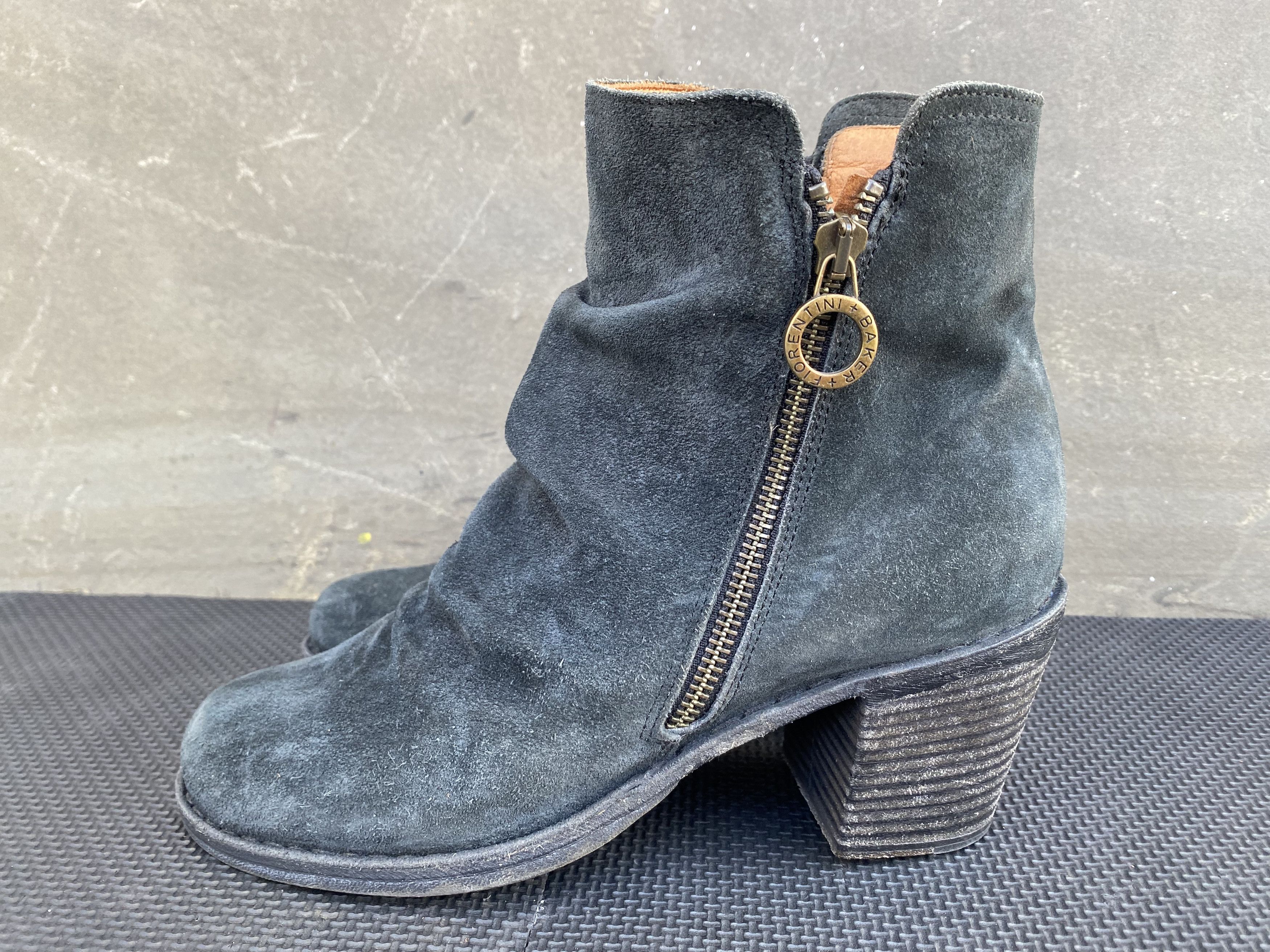 Fiorentini + Baker Fiorentini + Baker Suede Ankle Heeled Boots Buckle Booties Size US 7 / IT 37 - 6 Thumbnail