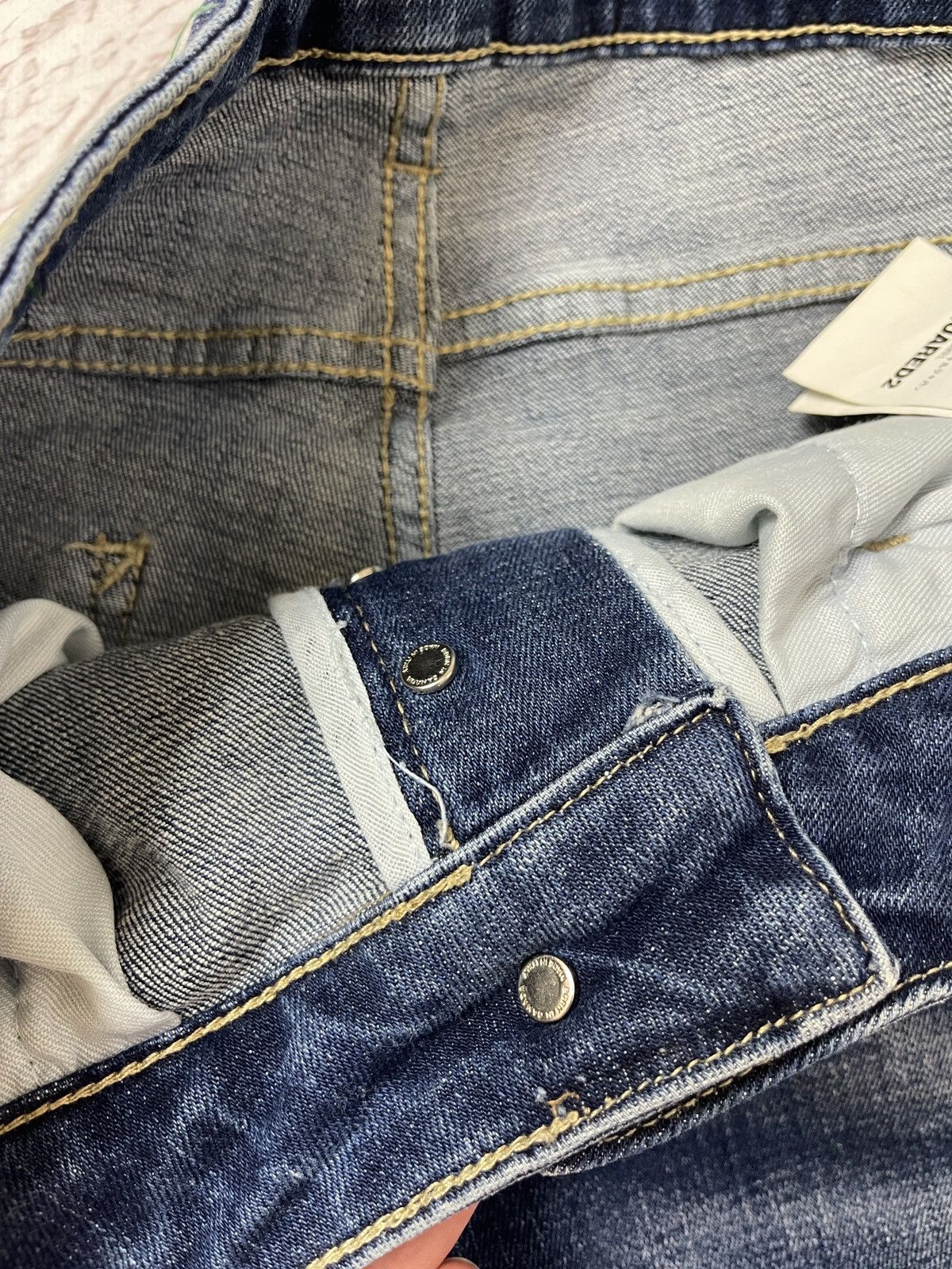 Dsquared2 Dsquared2 blue faded paint distressed punk revolution jeans Size US 32 / EU 48 - 10 Thumbnail