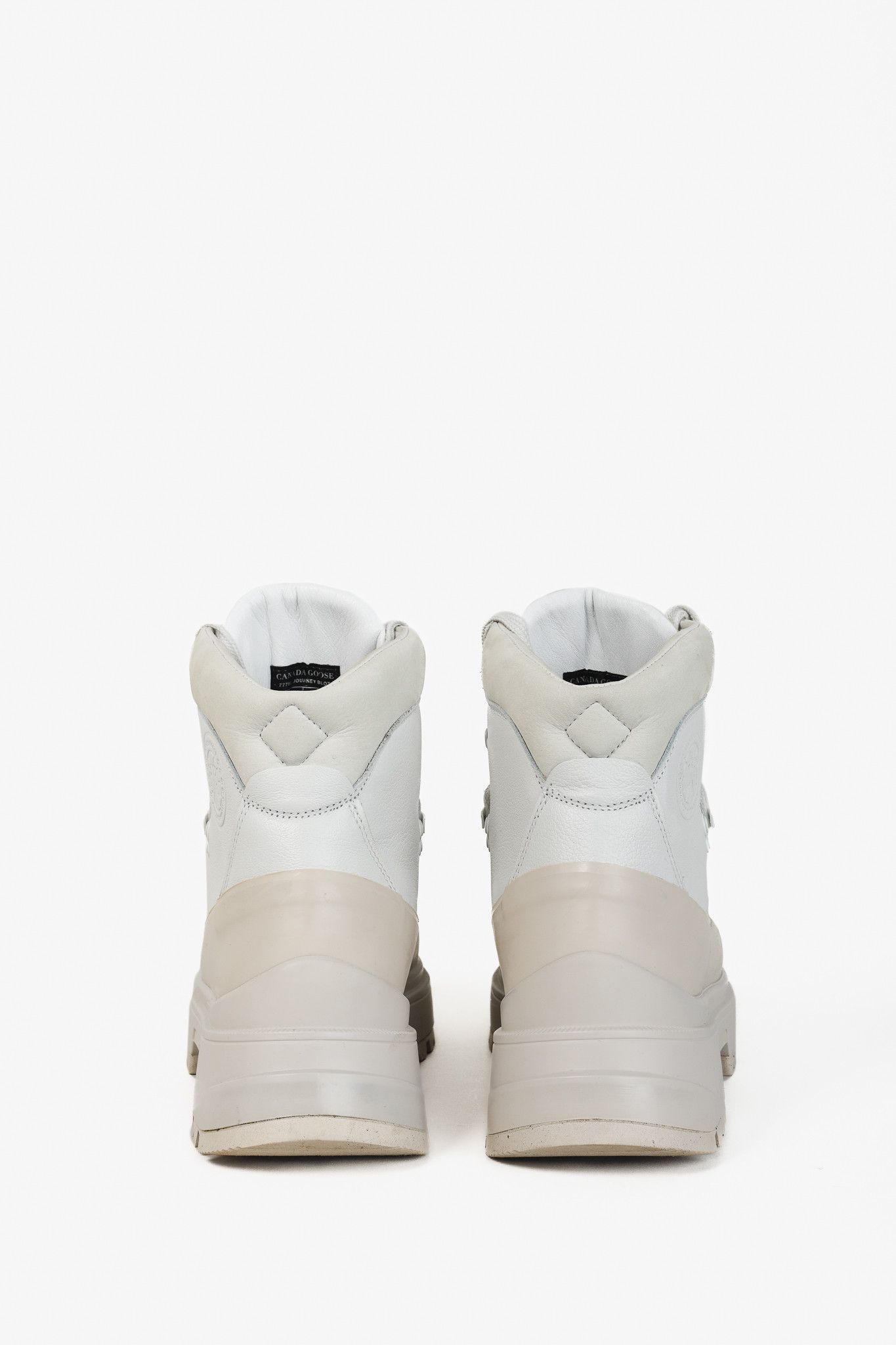 Canada Goose Canada Goose Journey White and Beige Leather Lug Ankle Boots Size US 9.5 / IT 39.5 - 3 Thumbnail