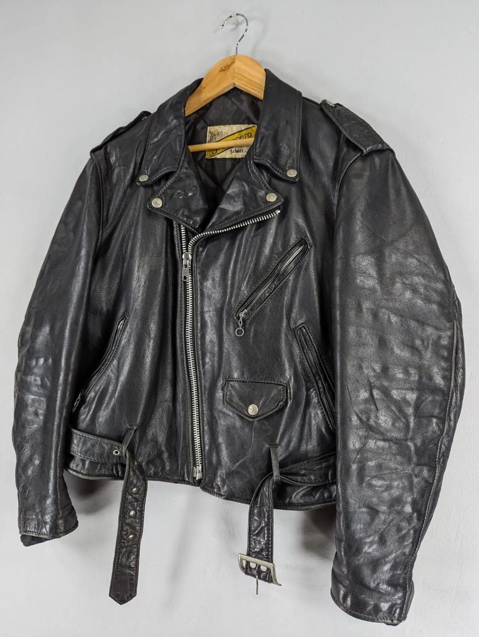 Schott 💥OFFER ME💥 TRUE VINTAGE Schott PERFECTO USA Double Collar Size US L / EU 52-54 / 3 - 3 Thumbnail