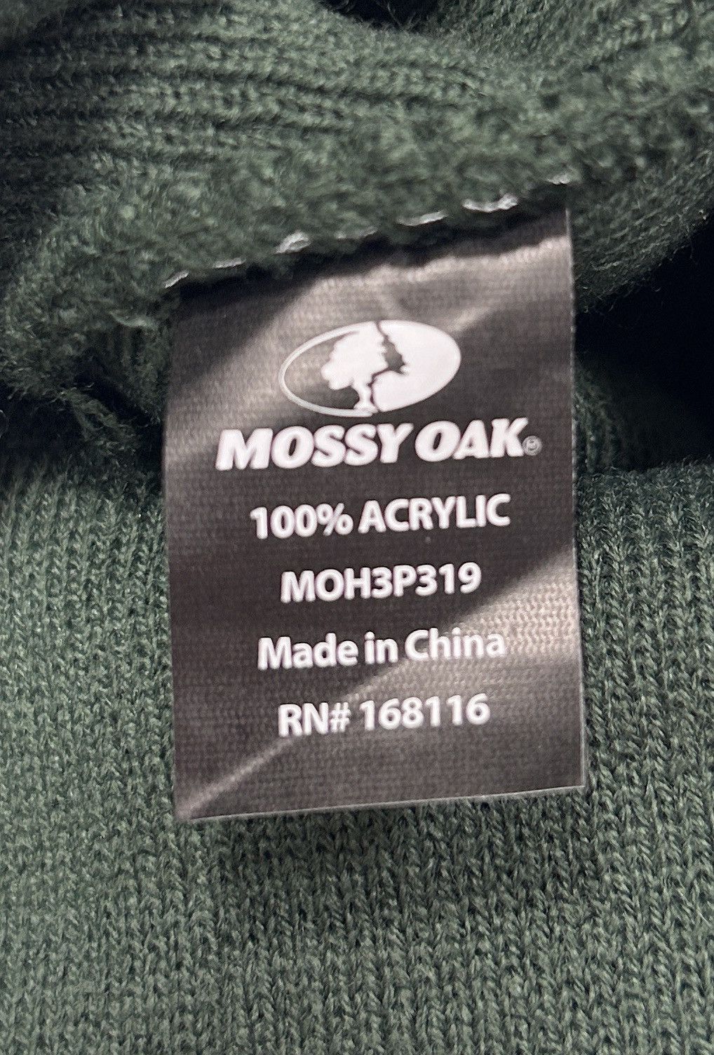 Mossy Oaks Mossy Oak Forest Green Logo Patch Knitted Beanie Hat Size ONE SIZE - 3 Thumbnail