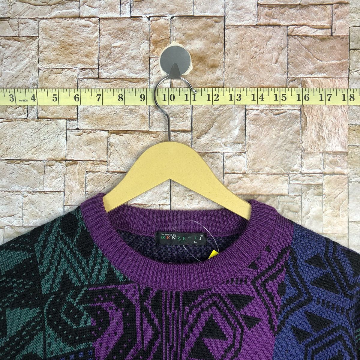 Italia Independent D Renzetti Italy Purple art design Knitwear sweatshirt #A481 Size US M / EU 48-50 / 2 - 4 Thumbnail