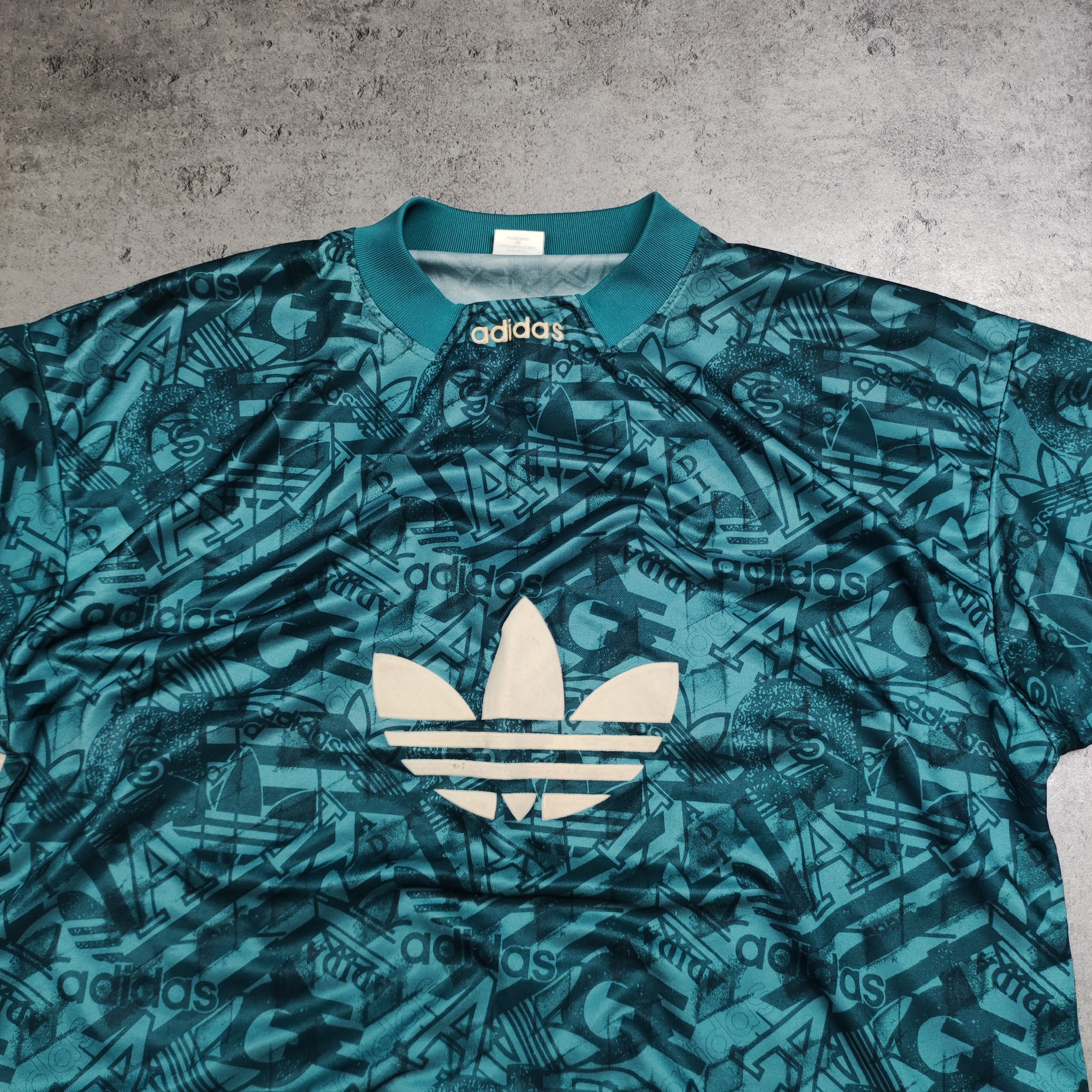 Adidas × Vintage Vintage RARE 90s Adidas Originals Big Logo Football Jersey Size US L / EU 52-54 / 3 - 4 Thumbnail