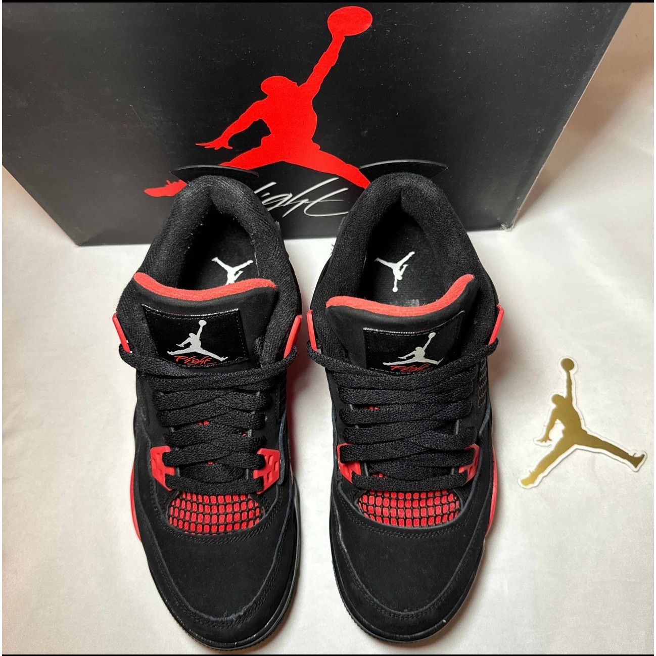 Jordan Brand × Nike Size 6.5 Nike Air Jordan 4 Retro GS Red Thunder Men's Shoes Size US 6.5 / EU 39-40 - 4 Thumbnail