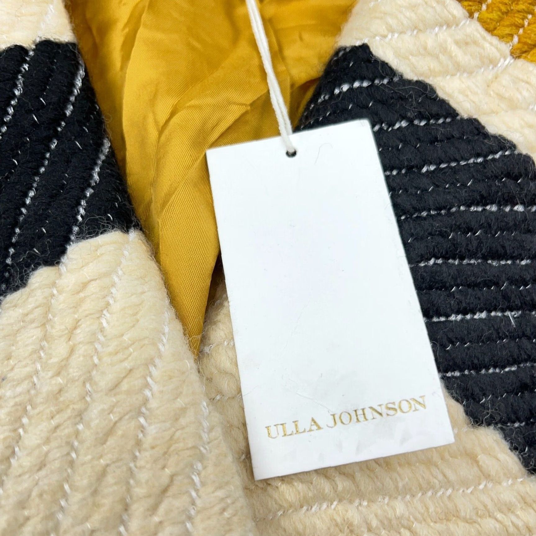 Ulla Johnson Ulla Johnson Emery Coat Women Medium Yellow Striped Button Front Pea Coat Fall Winter Casual Size M / US 6-8 / IT 42-44 - 5 Thumbnail
