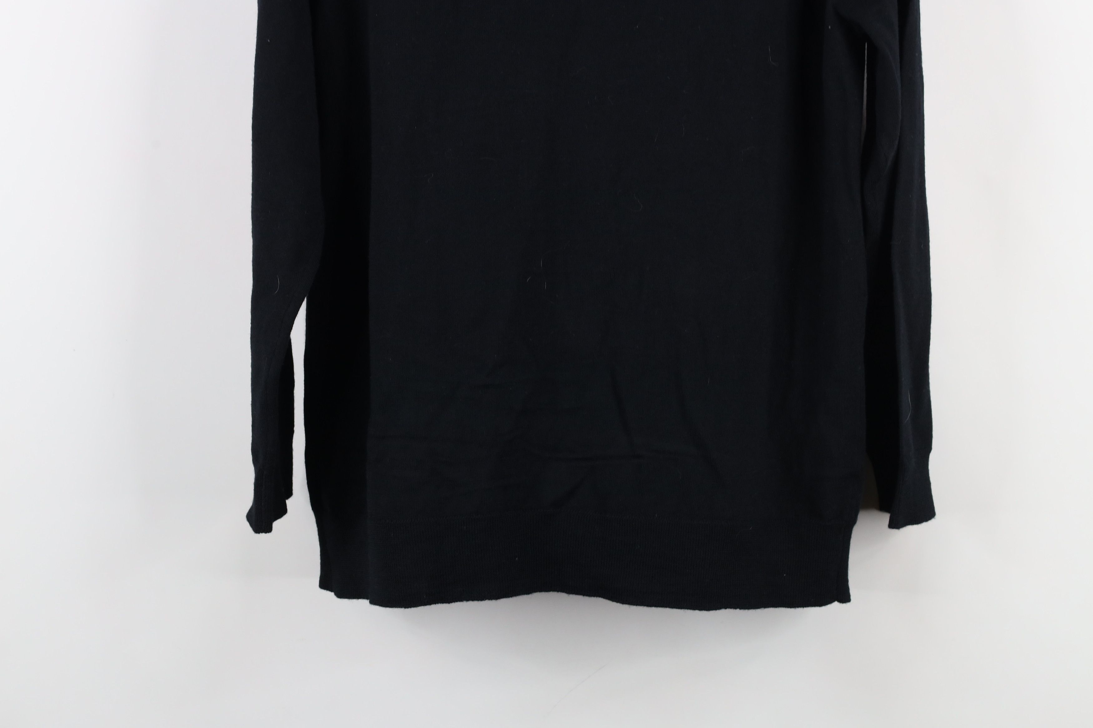 J.Crew × Vintage J Crew Blank Lightweight Merino Wool Knit Sweater Black Size L / US 10 / IT 46 - 12 Thumbnail