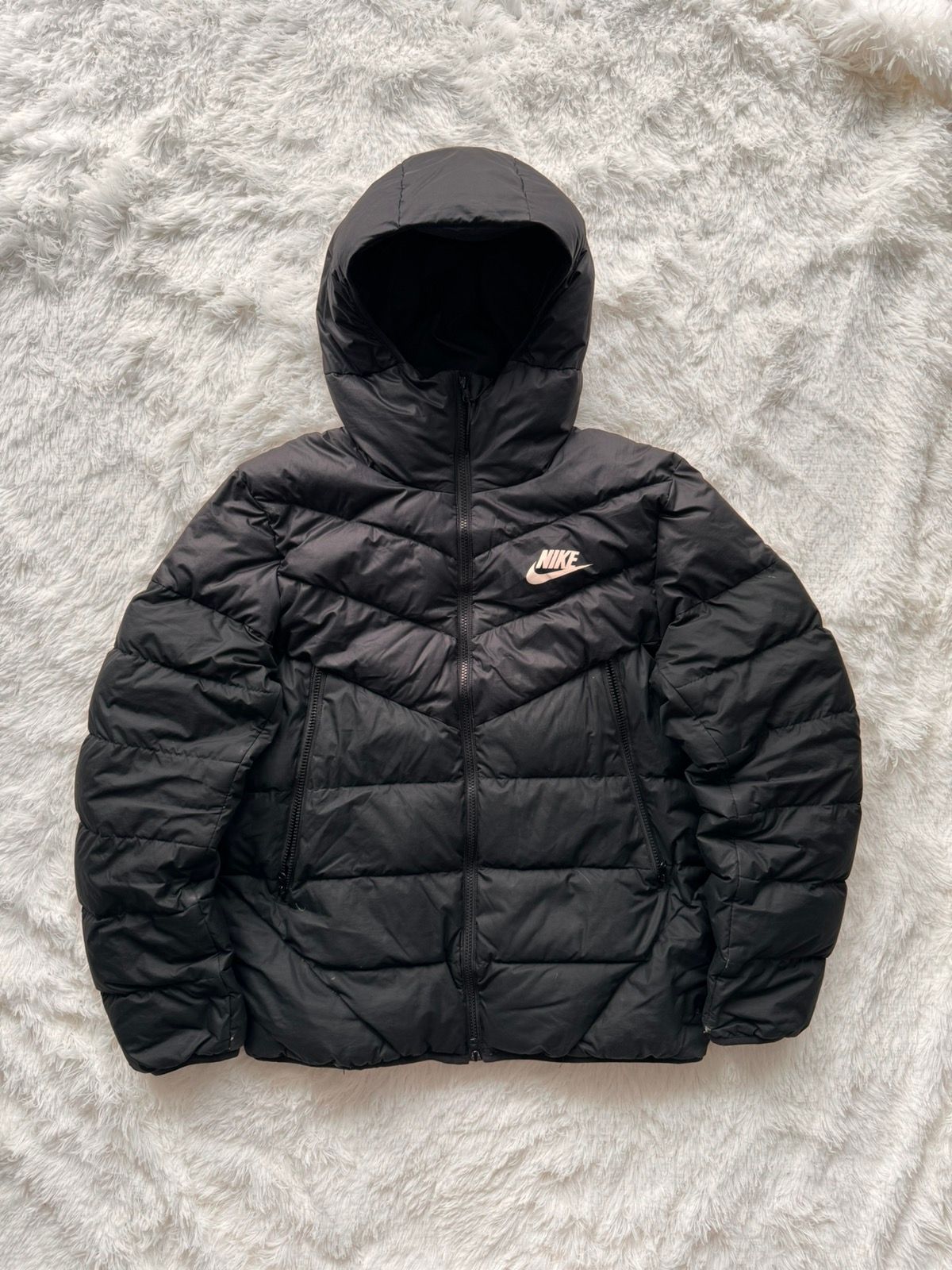Pre-owned Nike X Outdoor Life Nike Vintage Puffer Down Gorpcore Light Jacket In Black
