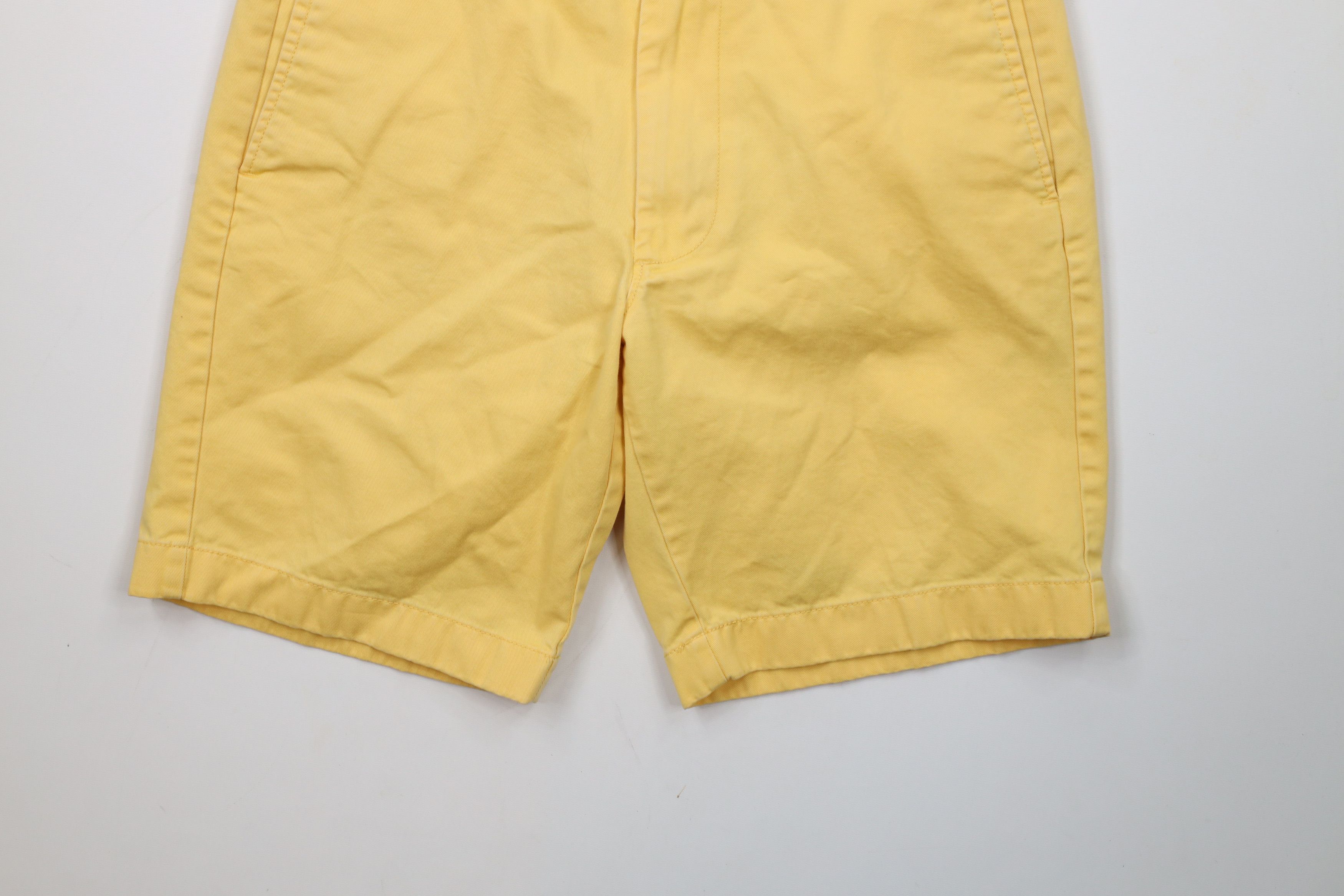J.Crew × Vintage Vintage 90s J Crew Above Knee Chino Shorts Yellow Cotton Size US 32 / EU 48 - 4 Thumbnail