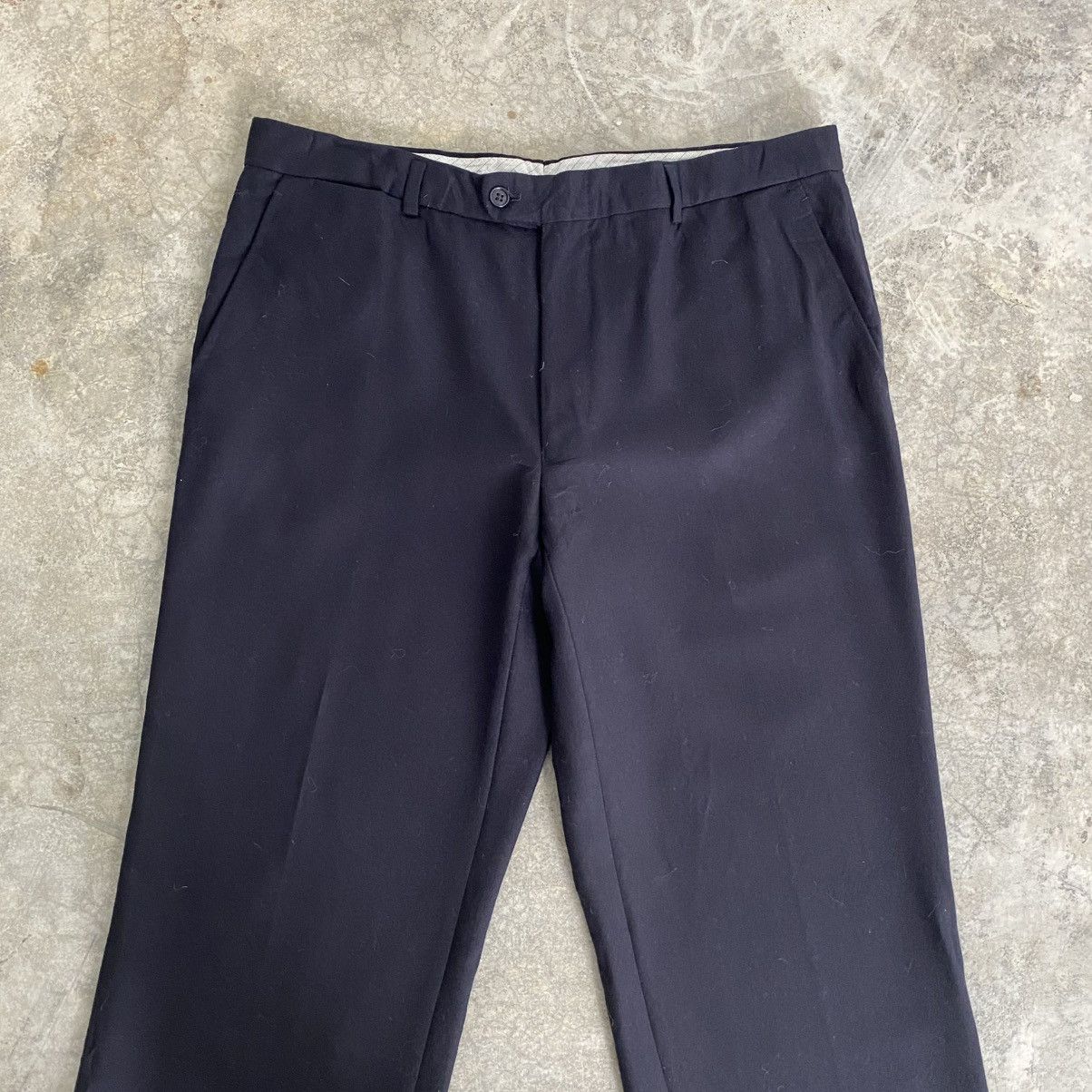 Ermenegildo Zegna 1990’s Ermenegildo Zegna Wool Cashmere Wide Leg Trouser Pant Size US 36 / EU 52 - 4 Thumbnail