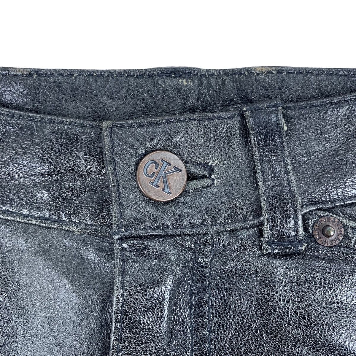 CALVIN KLEIN Leather Casualwear Designer Leather Pants