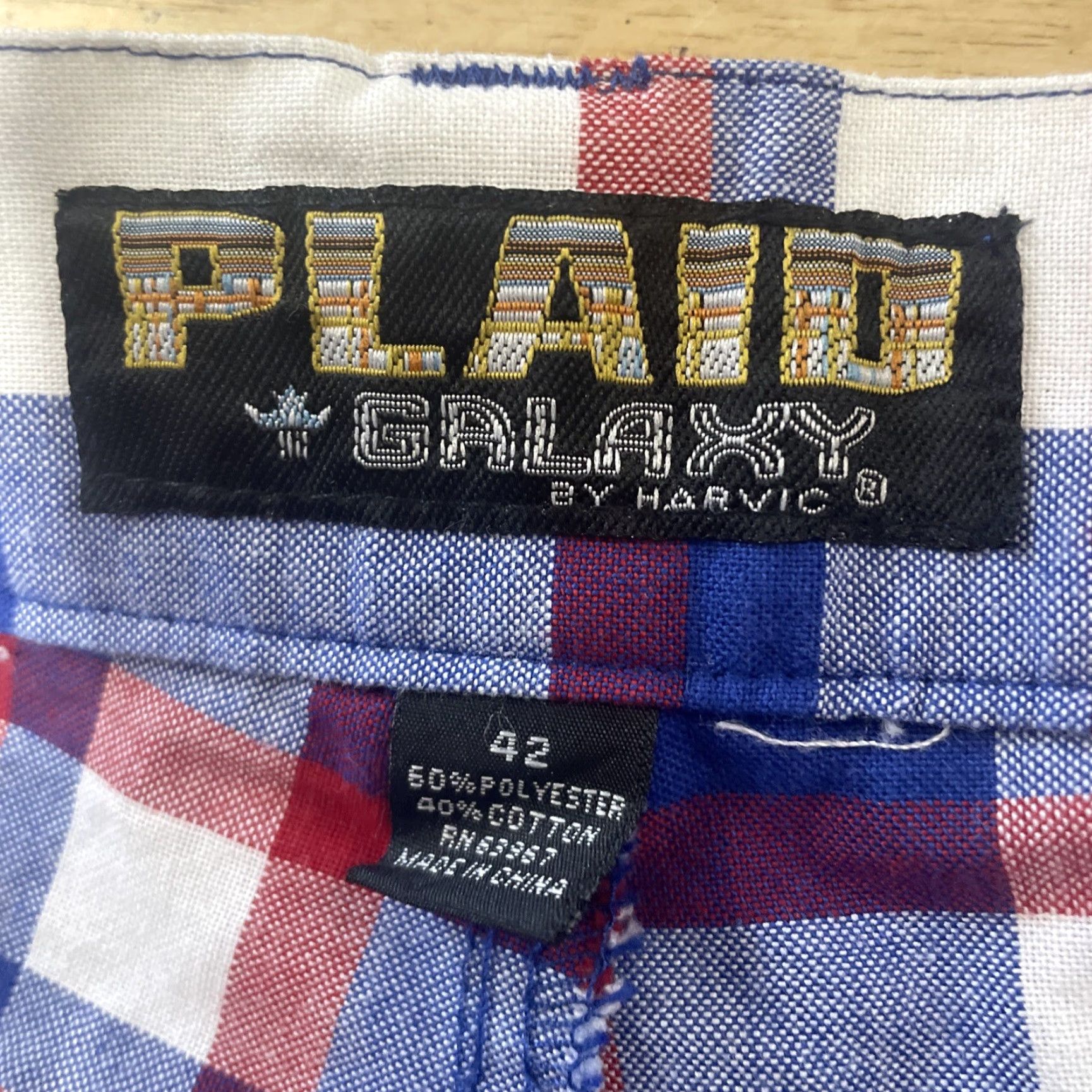 Vintage VINTAGE Galaxy Cargo Shorts Men 42 Plaid Cargo Pocket Belted Blue Hip Hop Y2k Streetwear Skater 16in Inseam Summer Spring Fall Casual Workwear Mens Size US 42 / EU 58 - 6 Thumbnail