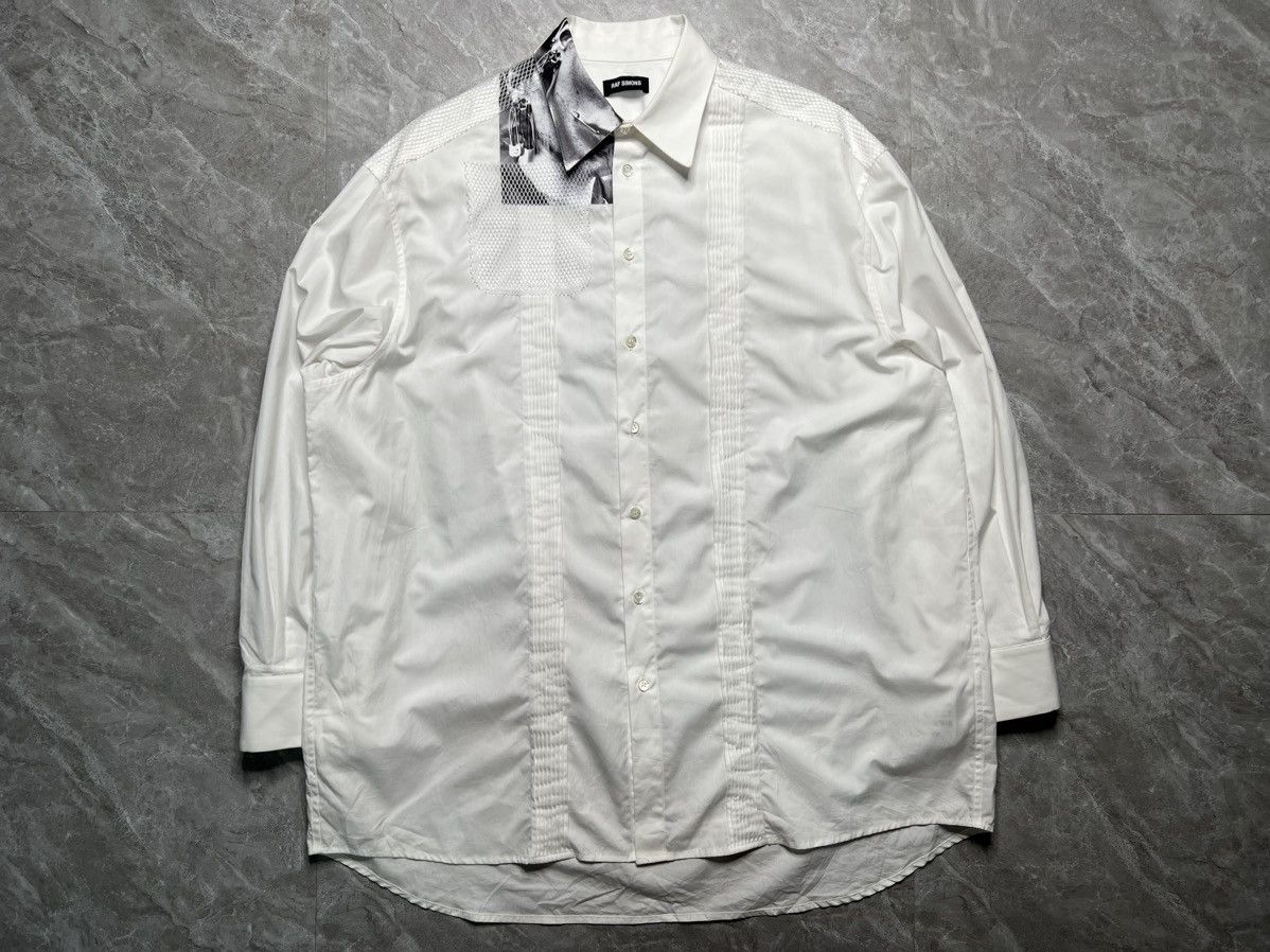 Raf Simons Raf Simons S/S 19 L/S With Pleats & Mesh Pierced Man Shirt Size US S / EU 44-46 / 1 - 1 Thumbnail