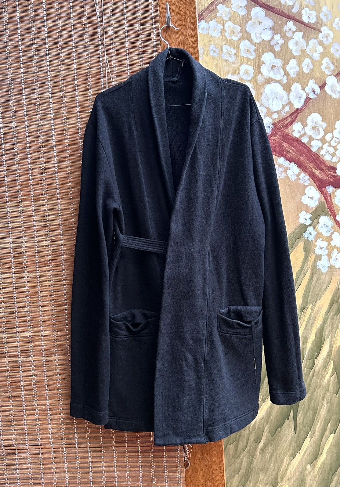 Damir Doma × Silent By Damir Doma Damir Doma Silent Black Heavy Jersey Kimono Coat Much Worn Size US L / EU 52-54 / 3 - 1 Thumbnail