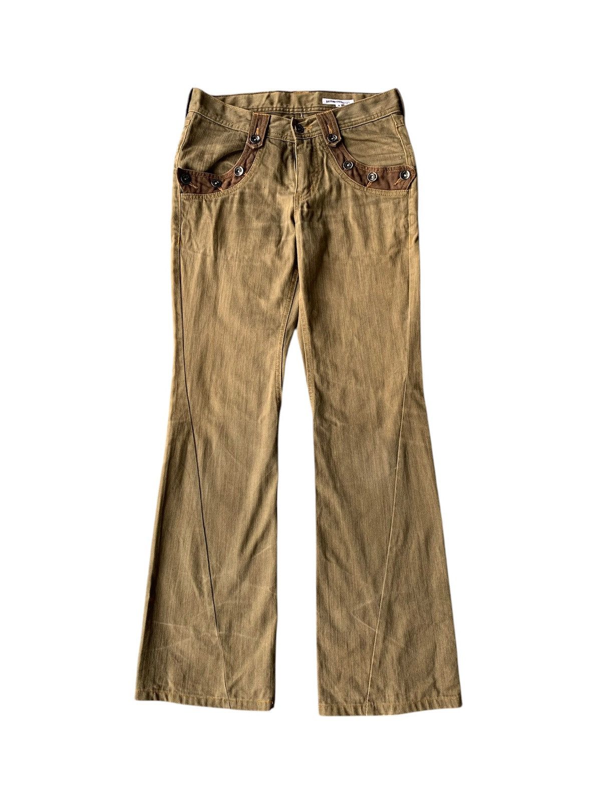 SS07 Semantic Design Japan Spiral Flare Jeans