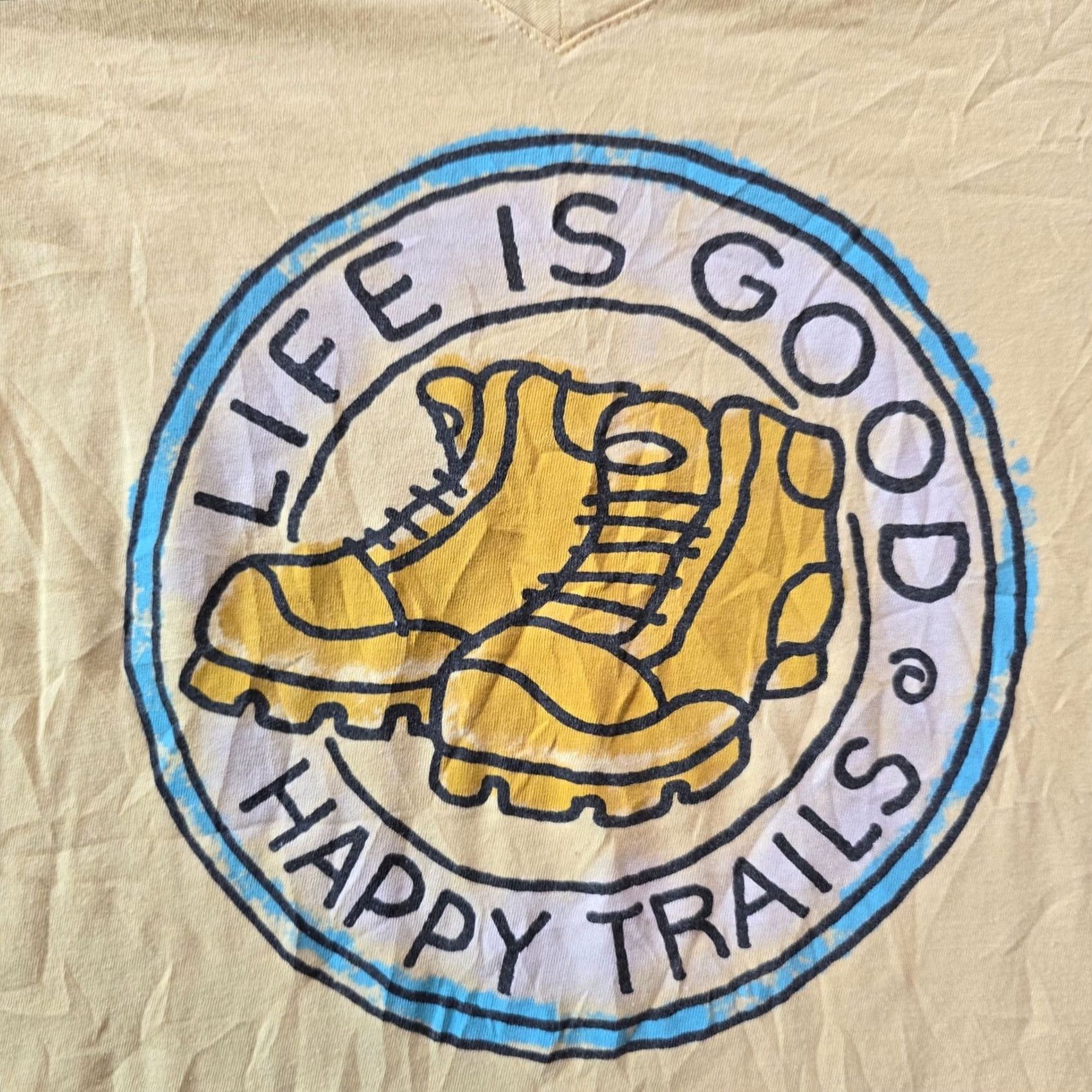 Life is Good Life is Good Top Womens Size Small Yellow Hiking Outdoors Short Sleeve Casual Shirt Size S / US 4 / IT 40 - 3 Thumbnail