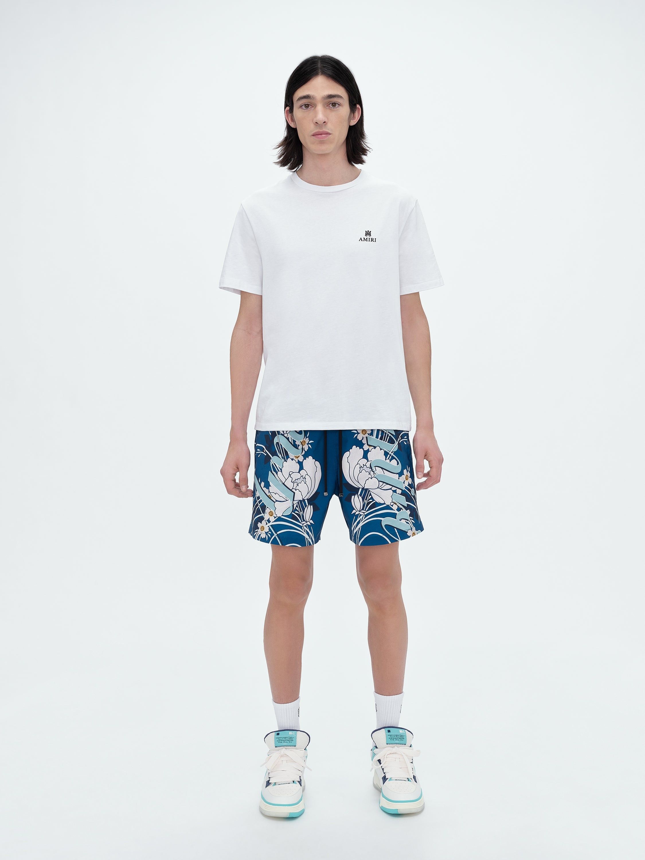 o1s1wg110825 Floral Swim Trunk Shorts in Multicolor