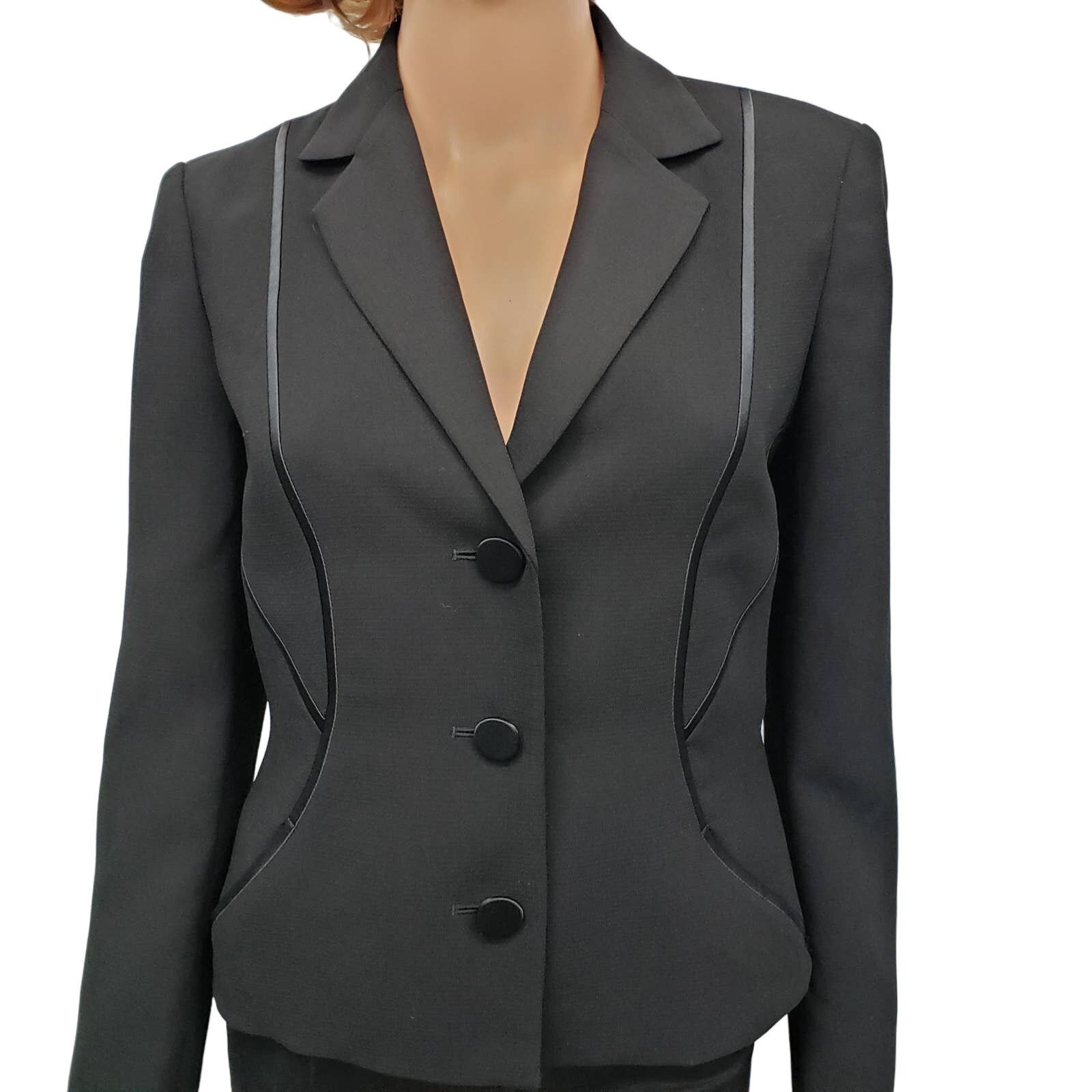 Calvin Klein NWT Calvin Klein Blazer Jacket Black Piping 3 Button Size S / US 4 / IT 40 - 4 Thumbnail
