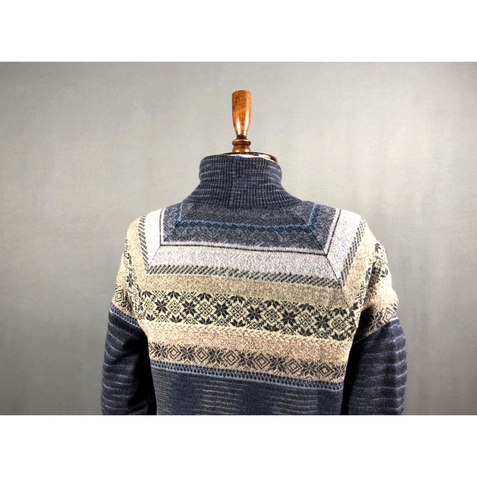 Missoni Missoni Sweater Wool Blue Roll Neck Women's Size 50 Patterned Ribbed Neck Long Sleeve Pullover Striped Knit Vintage No Size XL / US 12-14 / IT 48-50 - 5 Thumbnail
