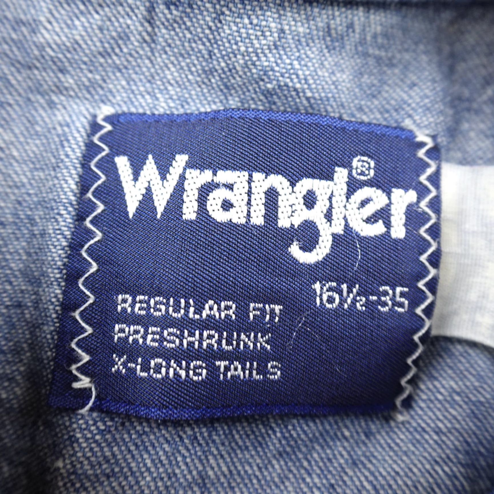 Wrangler VINTAGE Wrangler Shirt Mens 16.5 Blue Denim Pearl Snap Sanforized Western Cowboy USA ShirtMensDenimBluePearlSnapSanforizedVintageWrangler Size US XL / EU 56 / 4 - 7 Thumbnail