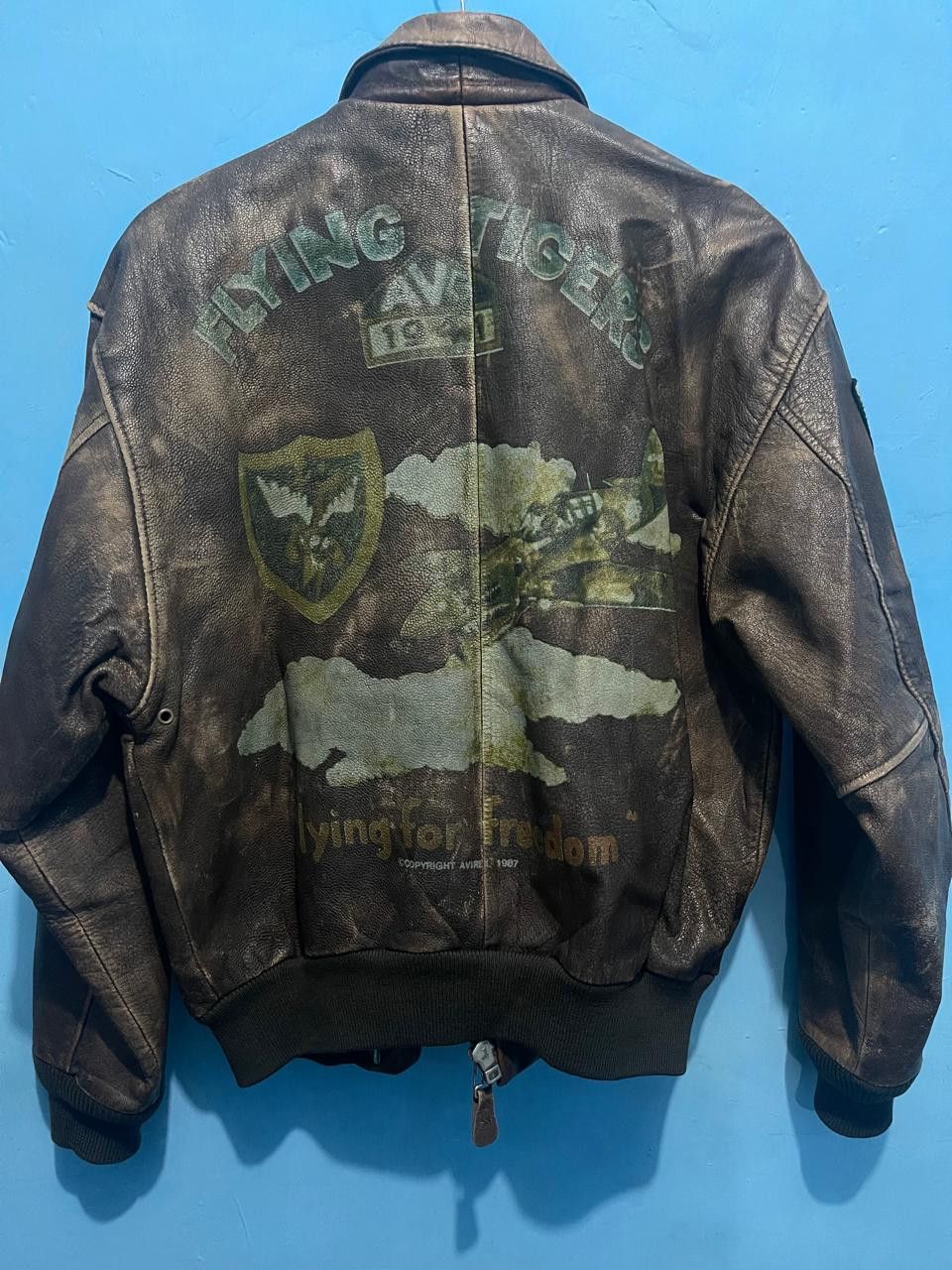 Avirex Avirex Type A2 Leather Flight Jacket Goatskin Flying Tiger Size US XS / EU 42 / 0 - 10 Thumbnail