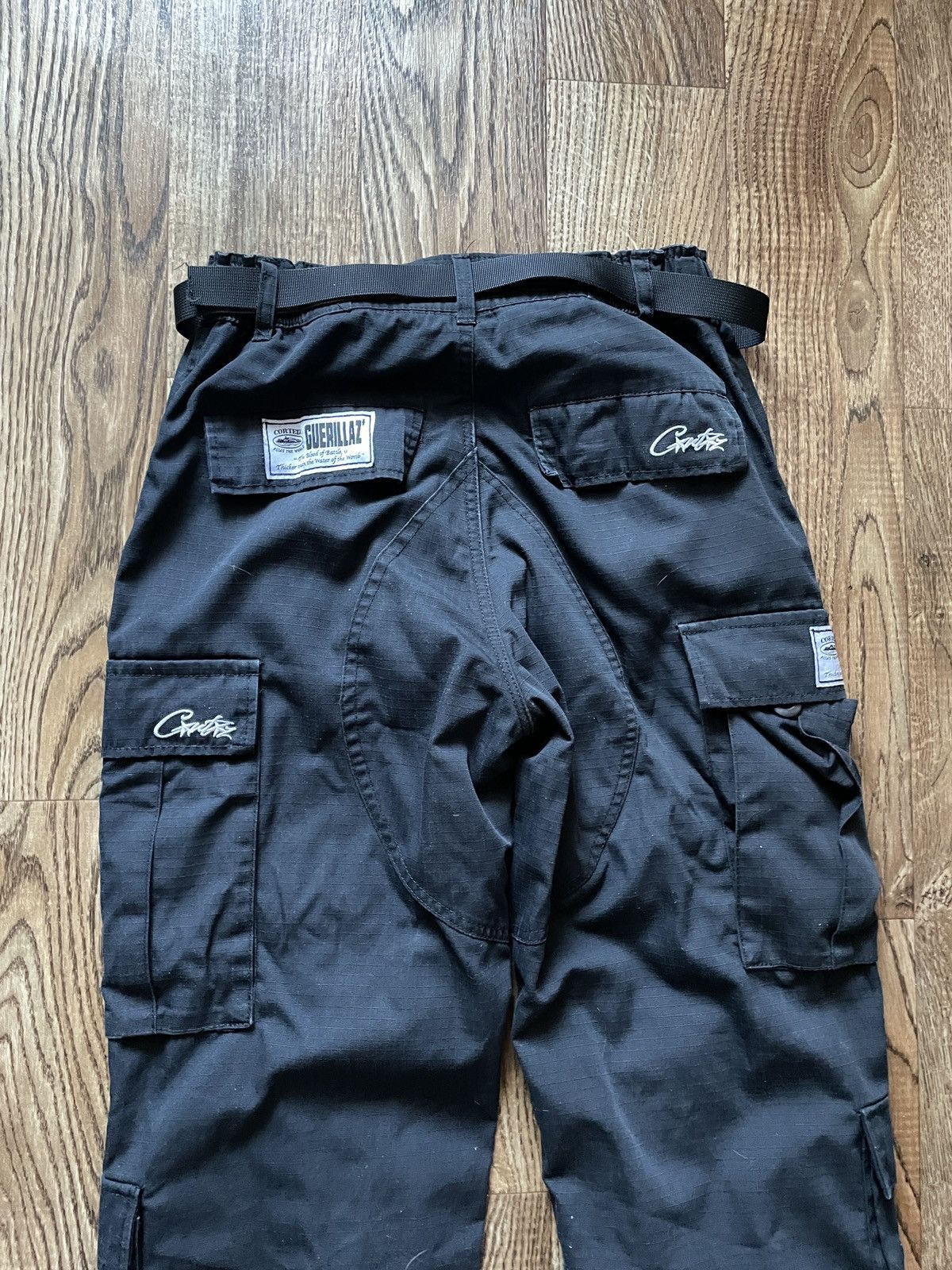Corteiz Vintage Corteiz Cargo Pants Black Big Logo Size US 30 / EU 46 - 6 Thumbnail